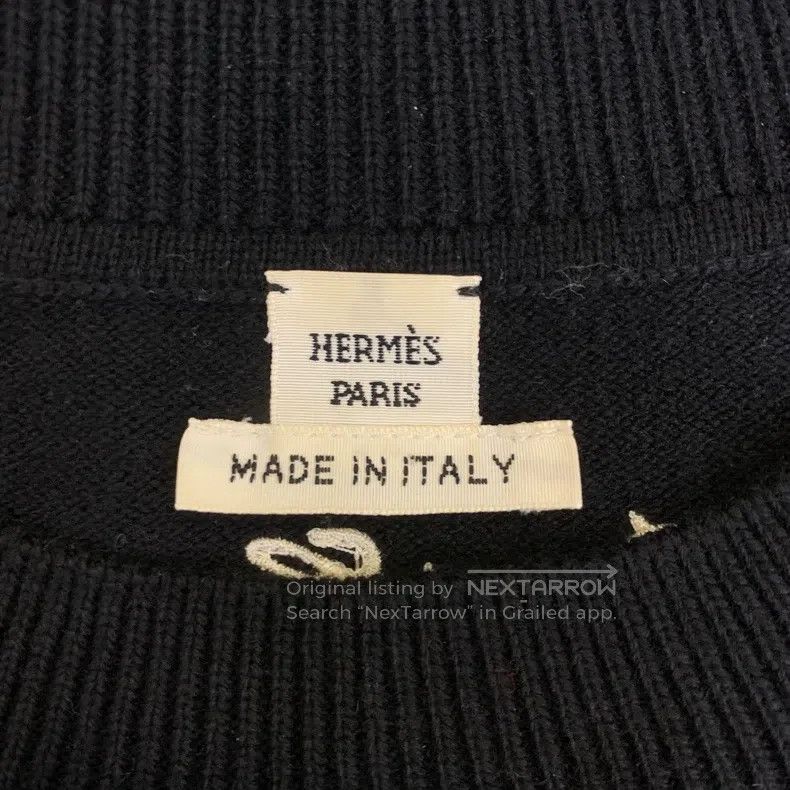 Hermes Hermes Black and White Colorblocked Knitted Long Sleeve Dr Size XXS / US 00 / IT 34 - 4 Thumbnail