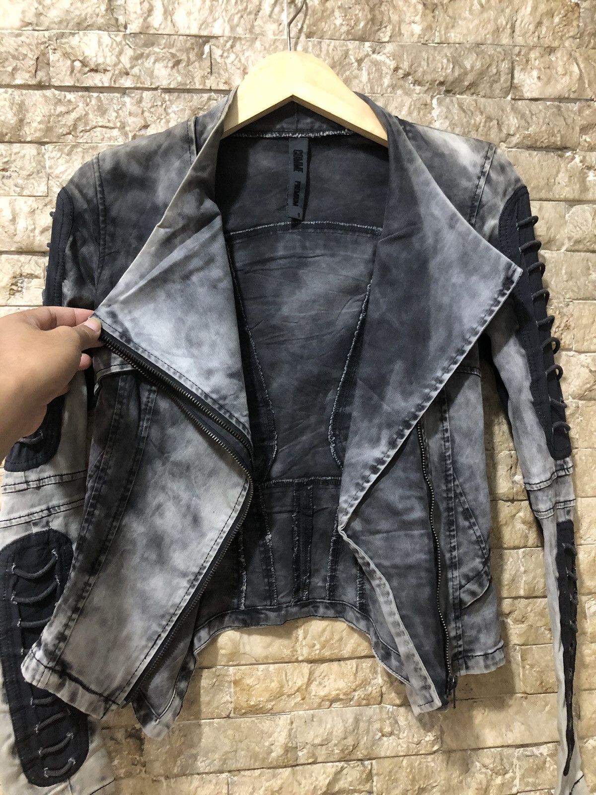 14th Addiction Comme Premium Acid Wash Gothic Jacket Size US S / EU 44-46 / 1 - 7 Thumbnail