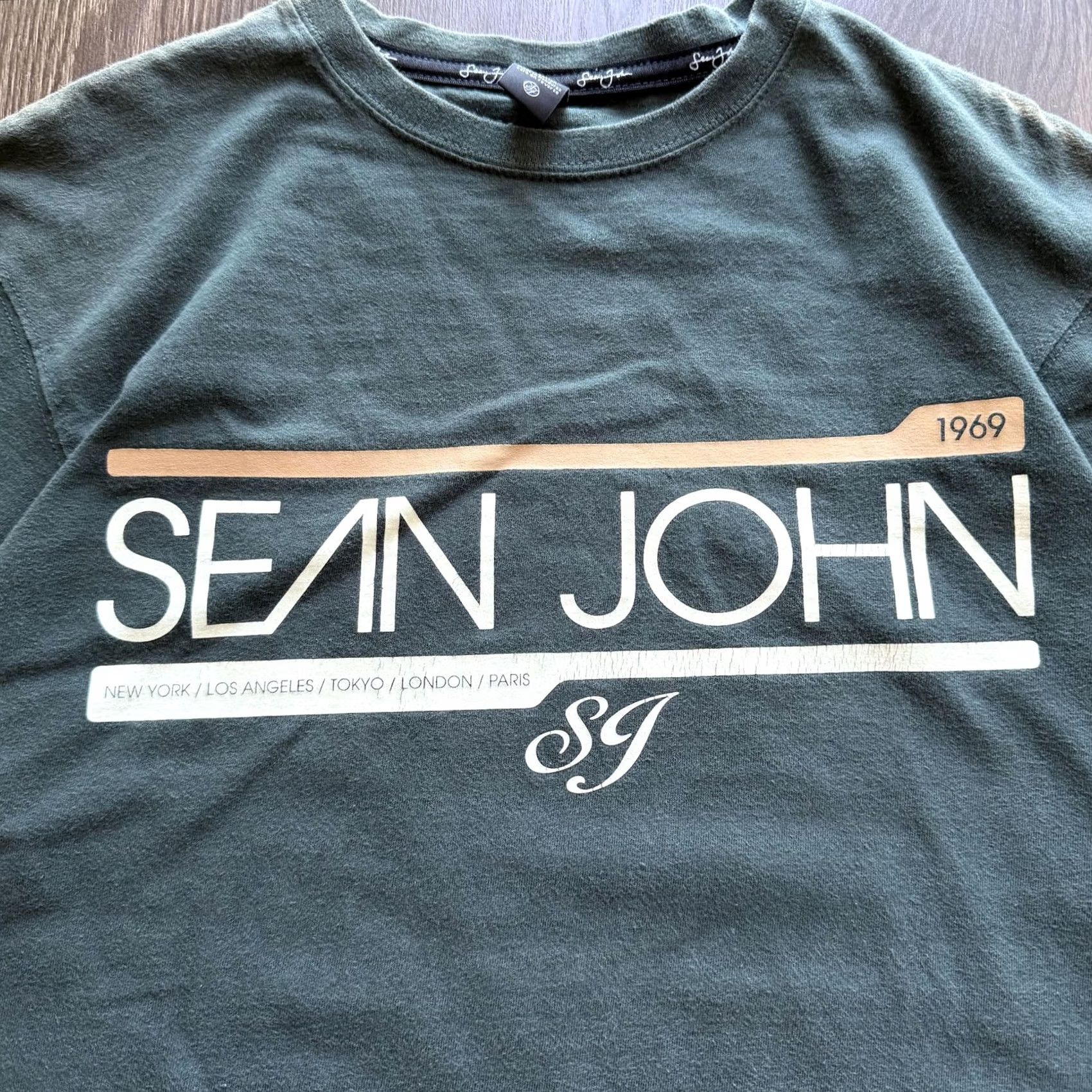 Sean John VINTAGE Sean John Shirt Mens Large Green 1969 Logo Graphic Tee Hip Hop Streetwear Size US L / EU 52-54 / 3 - 4 Thumbnail