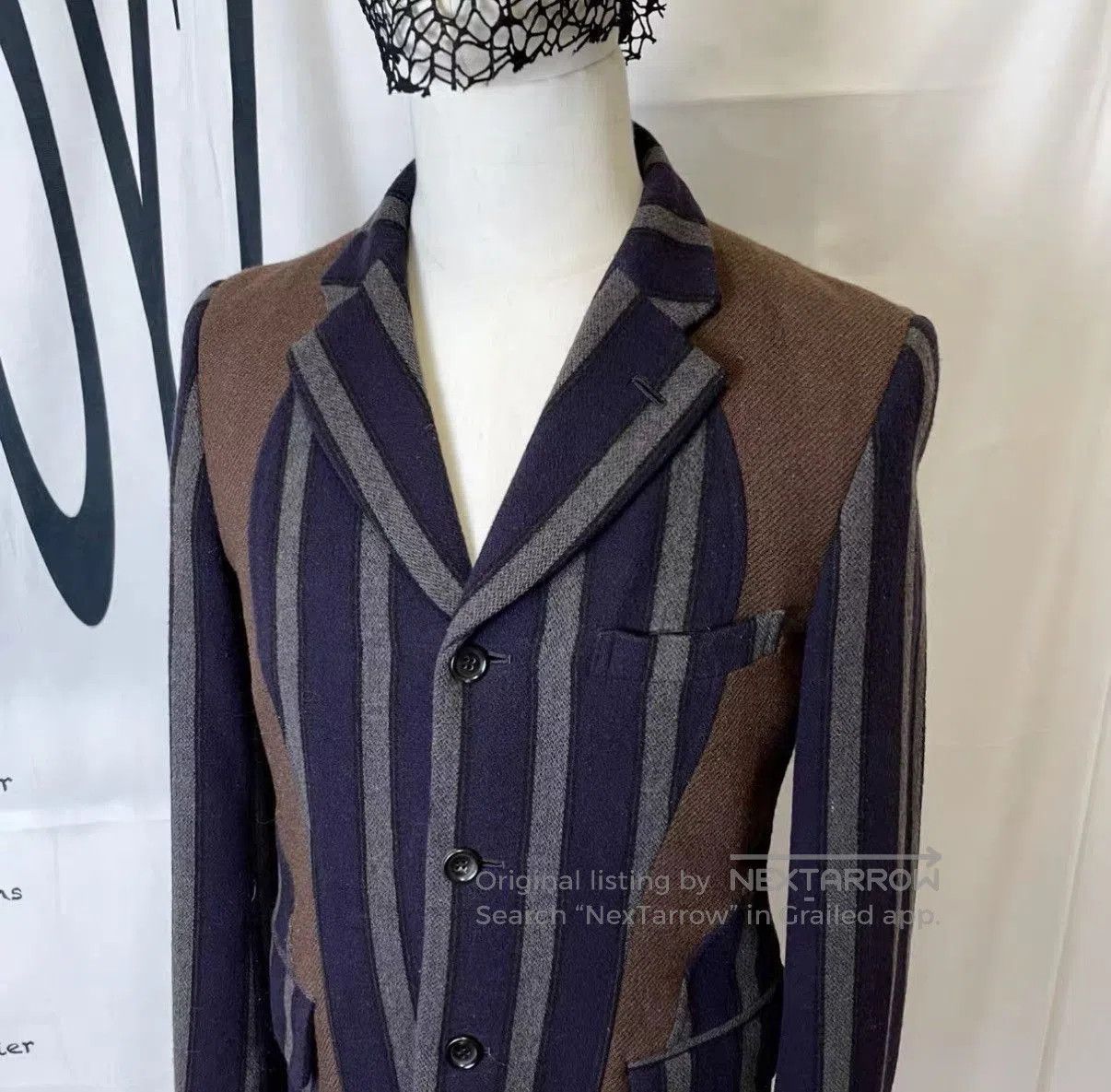 Comme des Garcons Blue Striped Button. Size US S / EU 44-46 / 1 - 5 Thumbnail