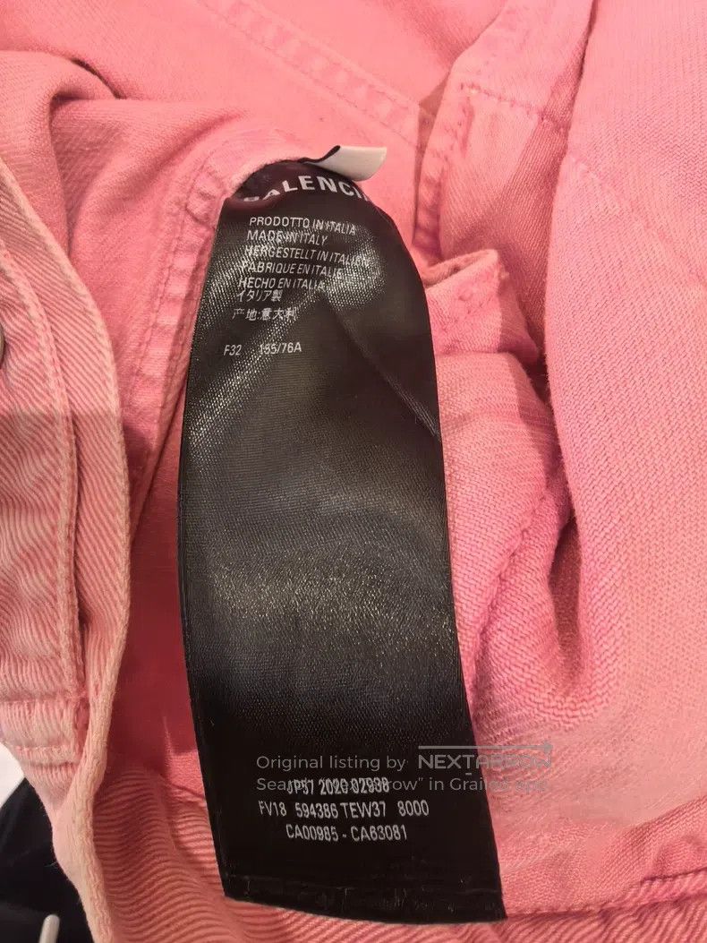 Balenciaga Balenciaga Pink Denim Jacket Size 4XL / US 24-26 - 5 Thumbnail