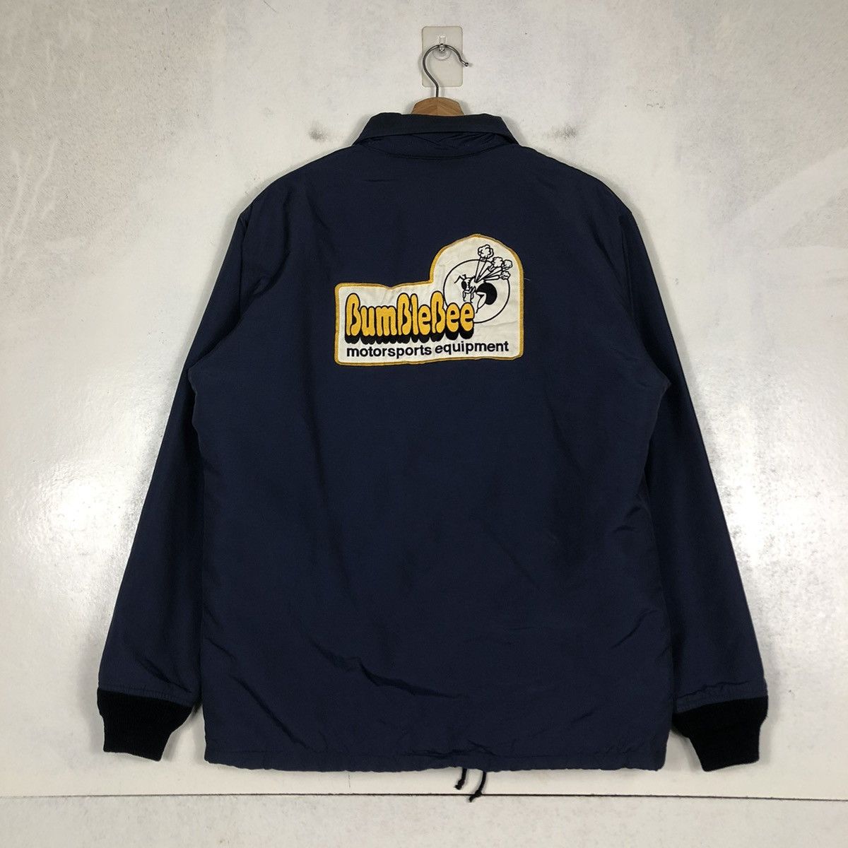 Japanese Brand 📌VINTAGE BOMBER BIKER JACKET BUMBLEBEE RACING CLUB USA Size US L / EU 52-54 / 3 - 10 Thumbnail