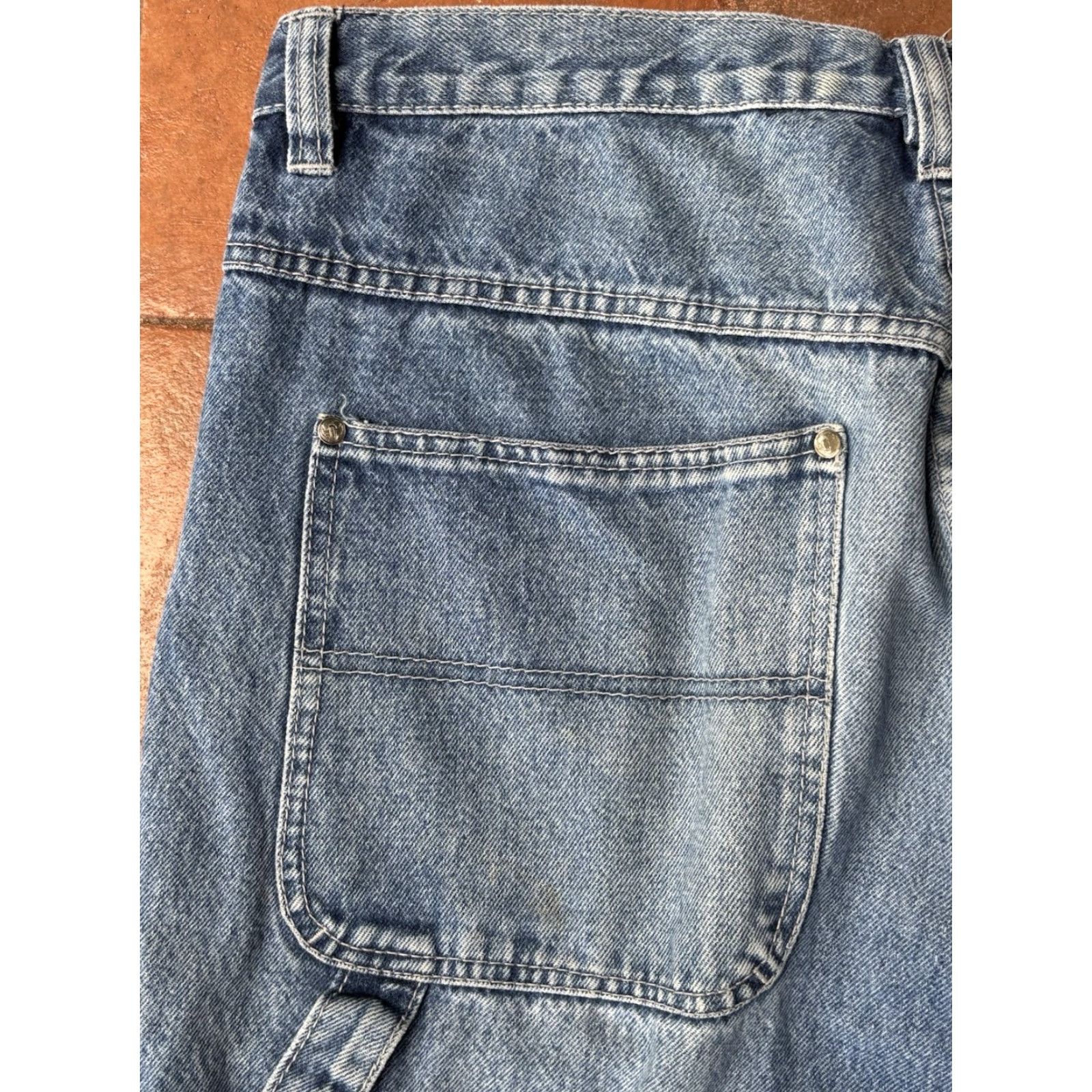 Vintage VINTAGE Outkast Jeans Carpenter Relaxed Baggy 38x34 Denim 5-Pocket Distressed Hip Hop Grunge Wide Leg Mens Jeans Size US 38 / EU 54 - 4 Thumbnail