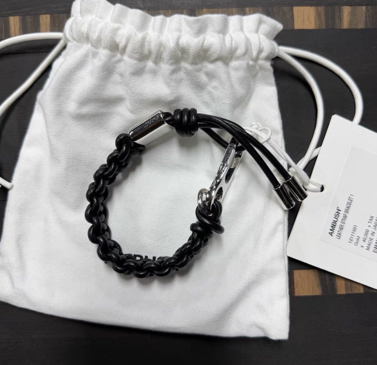 Ambush Design AMBUSH Limited Edition Black Leather Bracelet Size ONE SIZE - 3 Thumbnail
