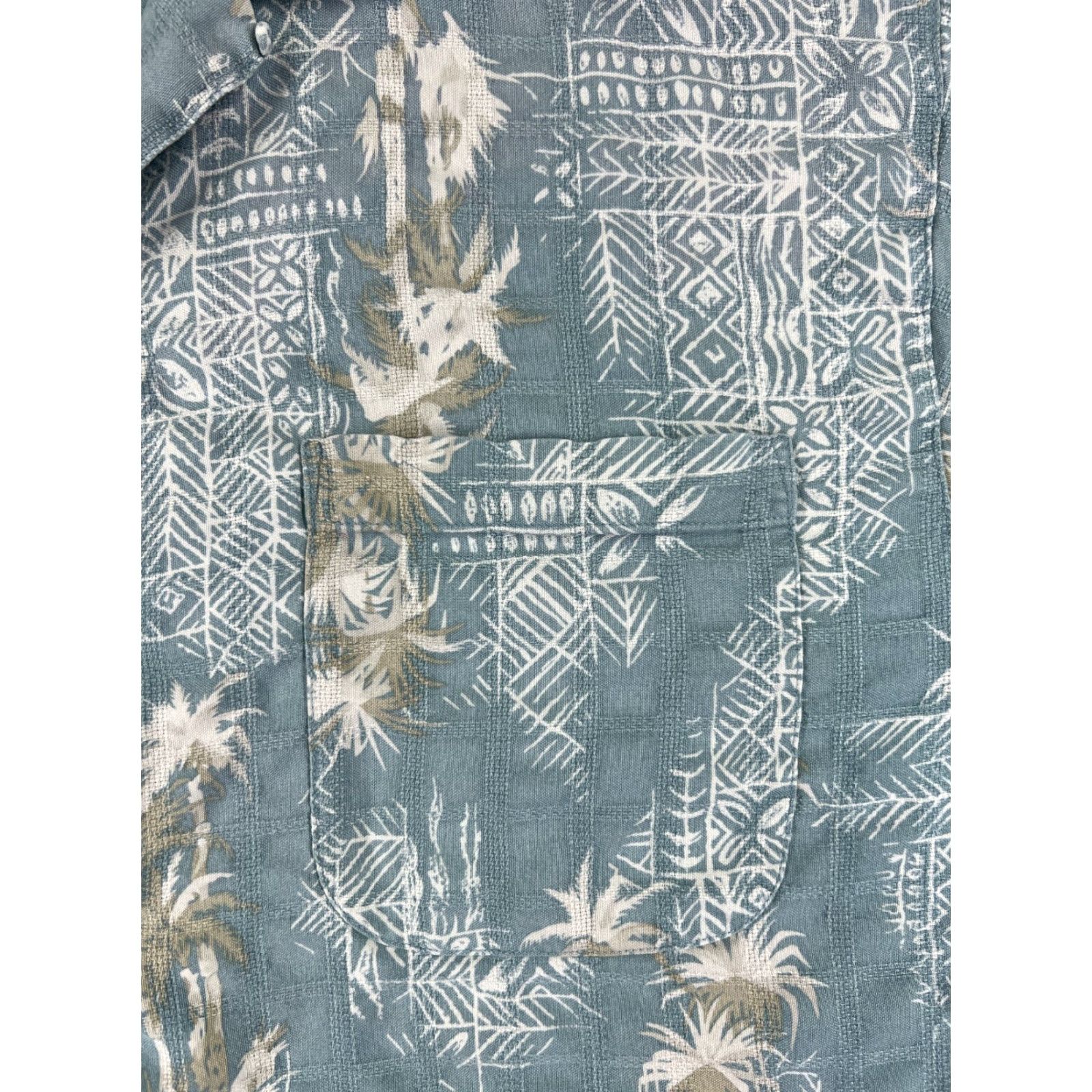 Vintage VINTAGE Red Turtle Shirt Adult Medium Teal Palm Tribal Print 100% Silk Hawaiian Size US M / EU 48-50 / 2 - 6 Thumbnail