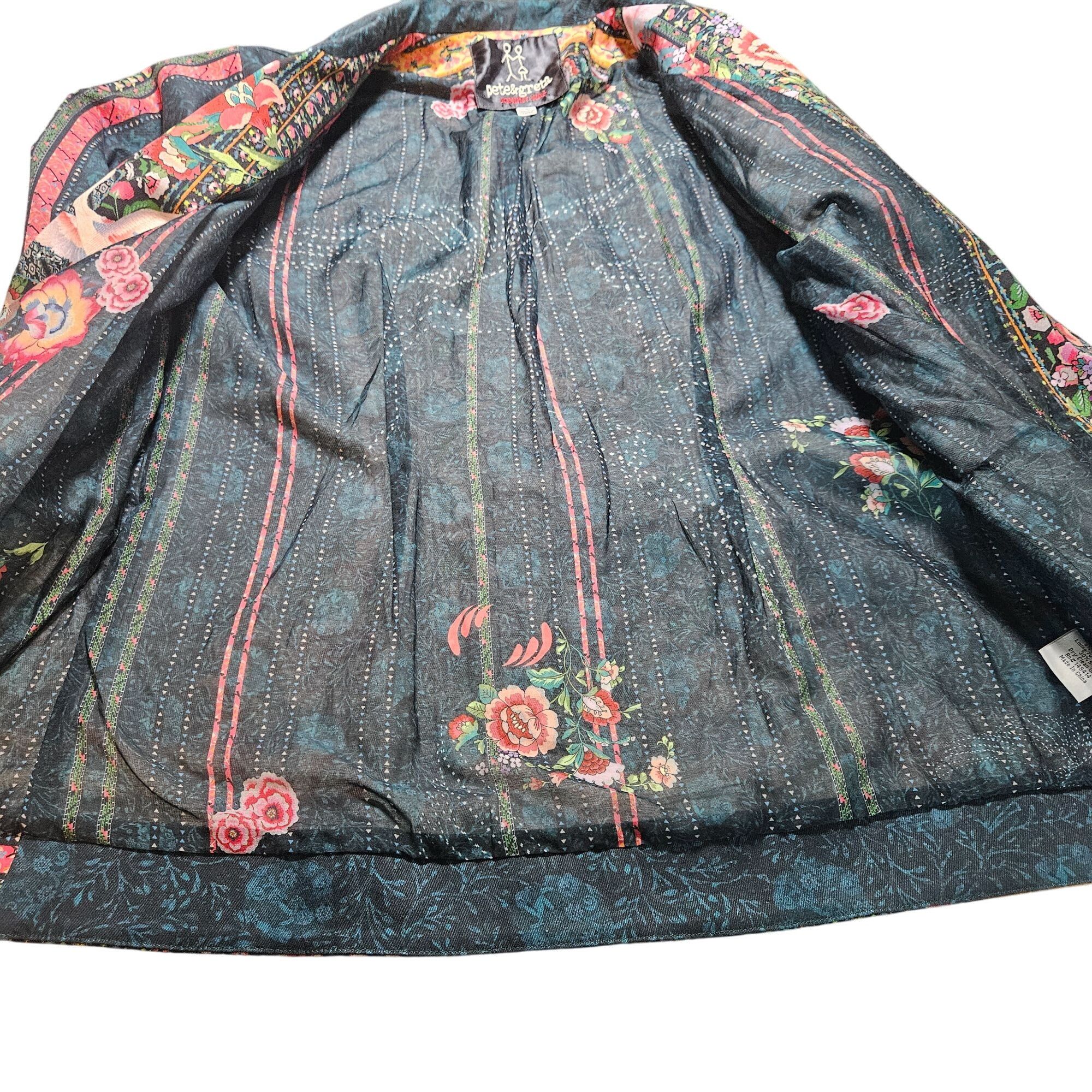 Johnny Was Johnny Was Womens Pete & Greta Floral Boho Print Jacket S Ar Size S / US 4 / IT 40 - 8 Thumbnail