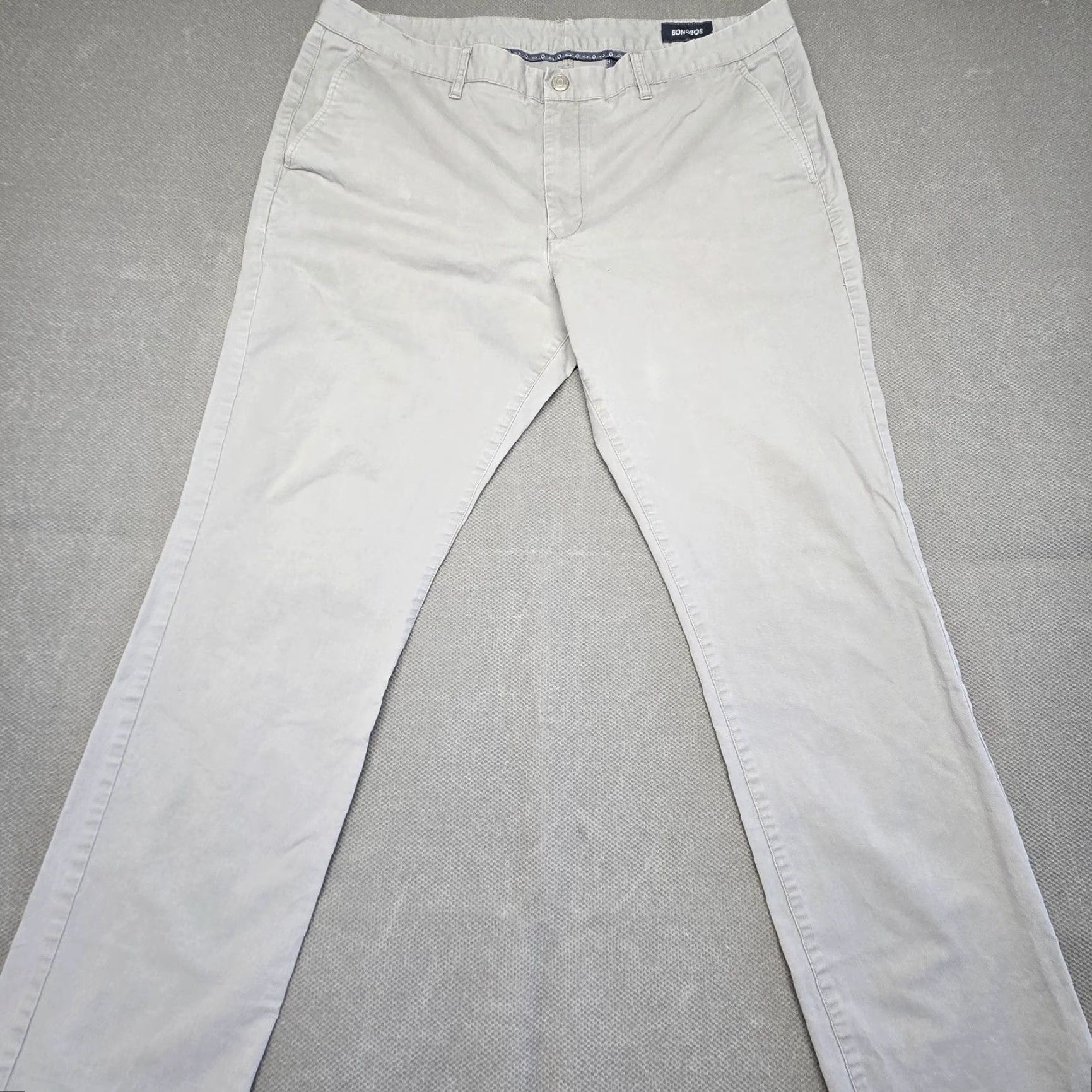 Bonobos Bonobos Pants Mens 40x32 Gray Chino Slim Tapered Cotton Stretch Pockets Flat Front Size US 40 / EU 56 - 2 Thumbnail