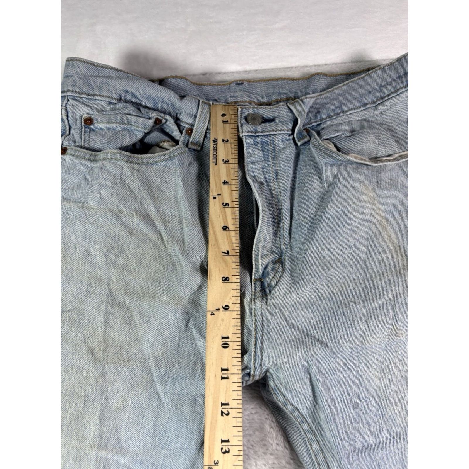 Levi's Levi’s 505 Jeans Slim Fit Straight Leg Light Wash Denim 34x32 Men Vintage No N/A? Size US 34 / EU 50 - 3 Thumbnail