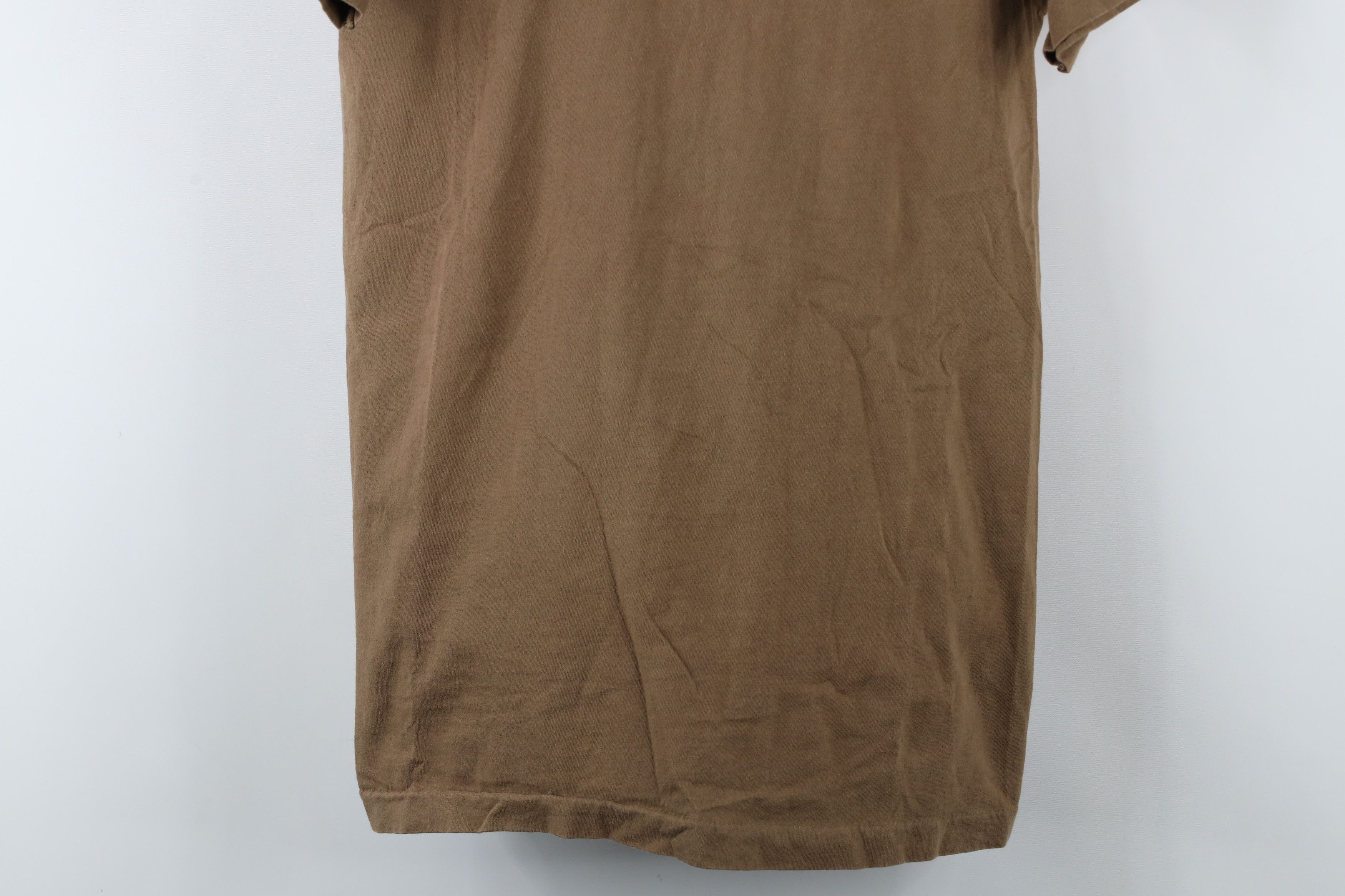 Vintage Vintage 90s Streetwear Blank Cotton T-Shirt Brown USA Size US S / EU 44-46 / 1 - 3 Thumbnail