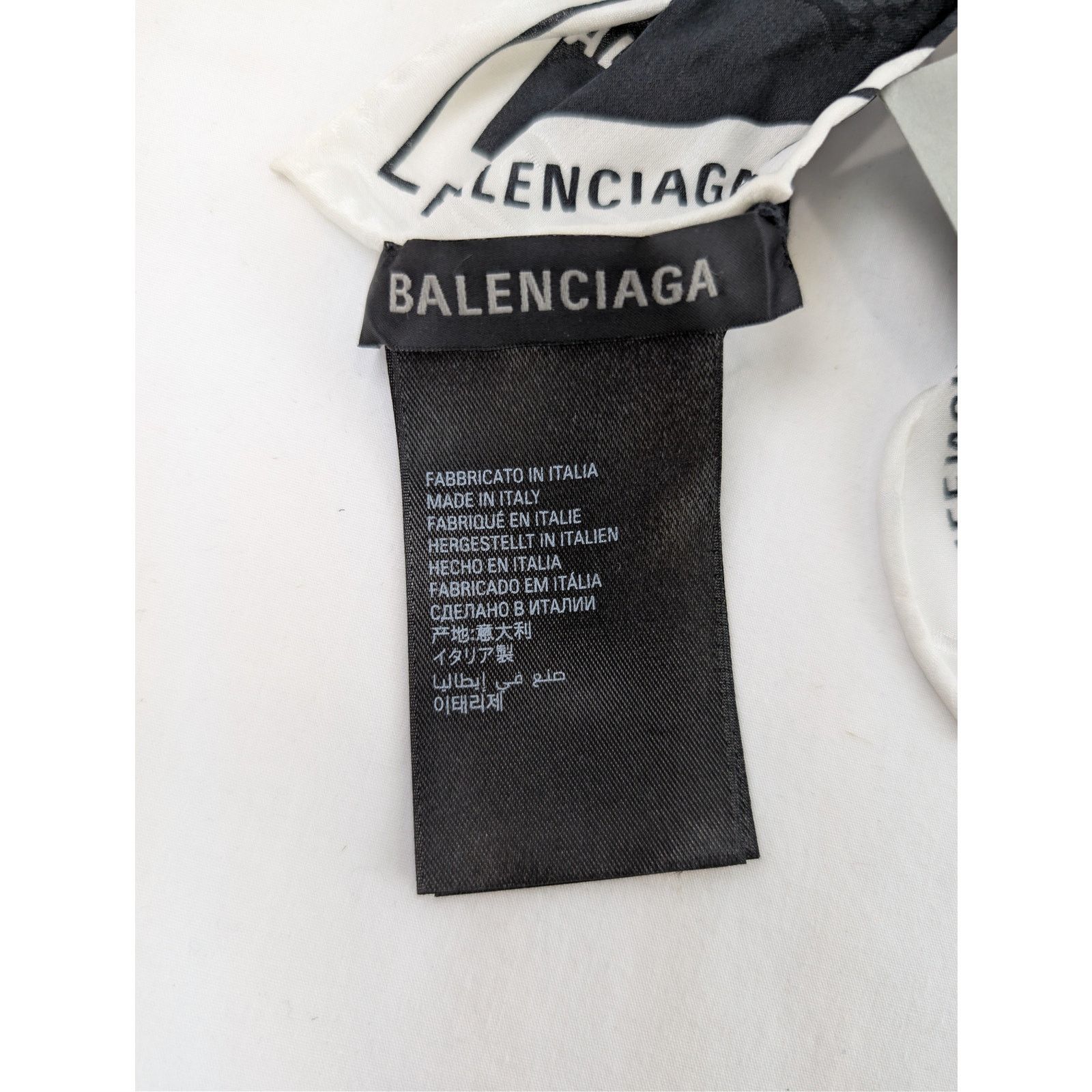 Balenciaga o1rshd1 Q:2/OS/ SC All Over Cropped Jacquard BB Monogram Tie Size ONE SIZE - 10 Thumbnail