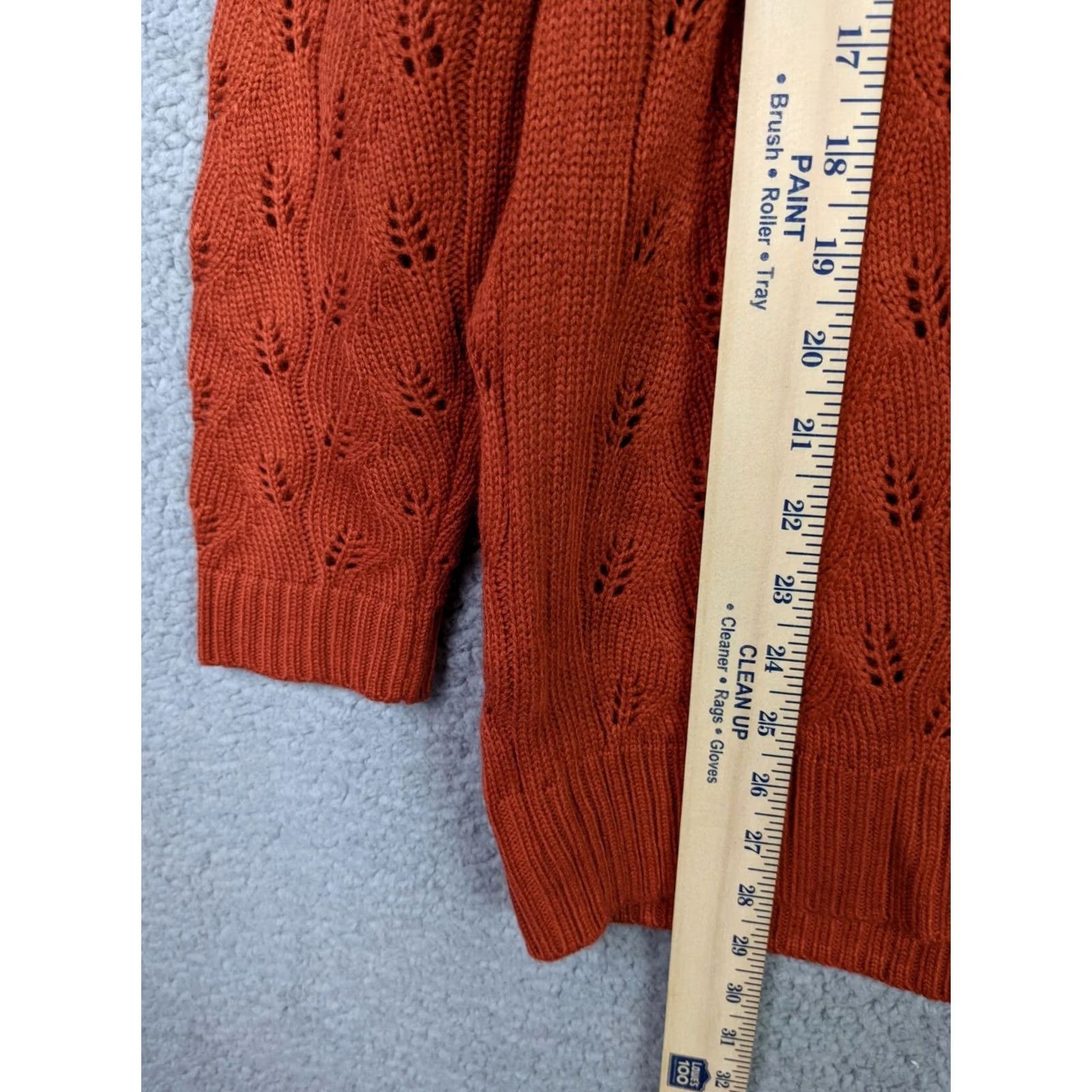 Vintage Tulle Los Angeles Women's Orange Button Up Long Sleeve Sweater Size L/G Knit Regular Pullover All Seasons Casual Modern Knit Orange Womens Size L / US 10 / IT 46 - 7 Thumbnail