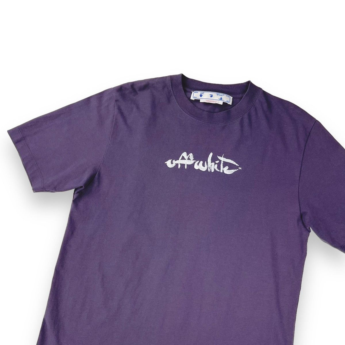 Off-White Off-White Paint Arrows Purple T Shirt Size US S / EU 44-46 / 1 - 1 Thumbnail