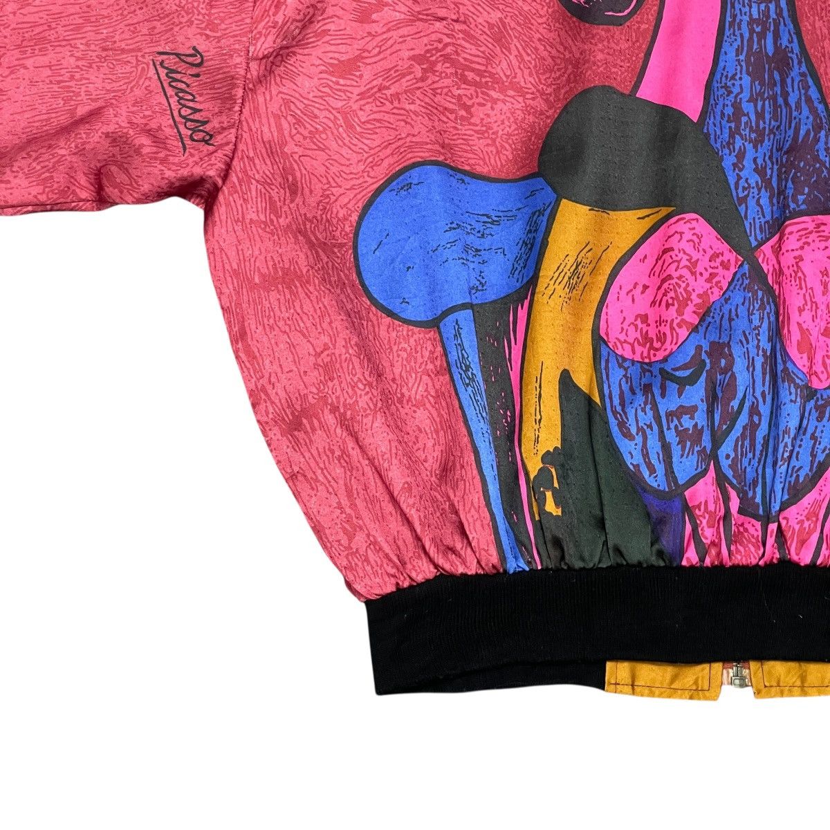 Vintage Vintage 80s Pablo Picasso Abstract Art Graphic Bomber Jacket Size US L / EU 52-54 / 3 - 15 Thumbnail