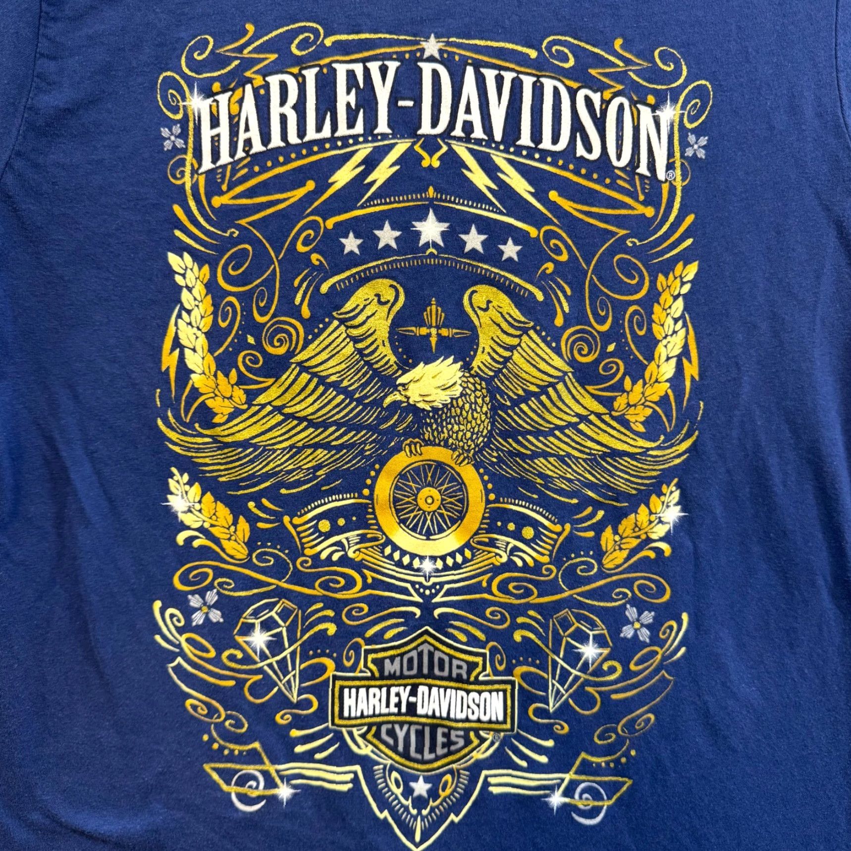 Harley Davidson VINTAGE Harley-Davidson Shirt 2XL XL XXL Navy Blue Graphic Moto Mens Size XXL / US 16-18 / IT 52-54 - 3 Thumbnail