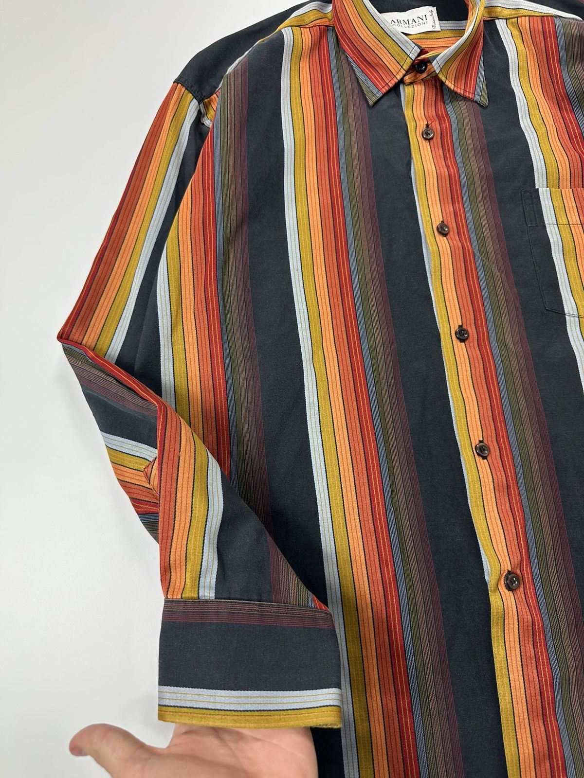 Armani Collezioni Armani Collezioni Stripped Luxury Dress Shirt Size US L / EU 52-54 / 3 - 8 Thumbnail