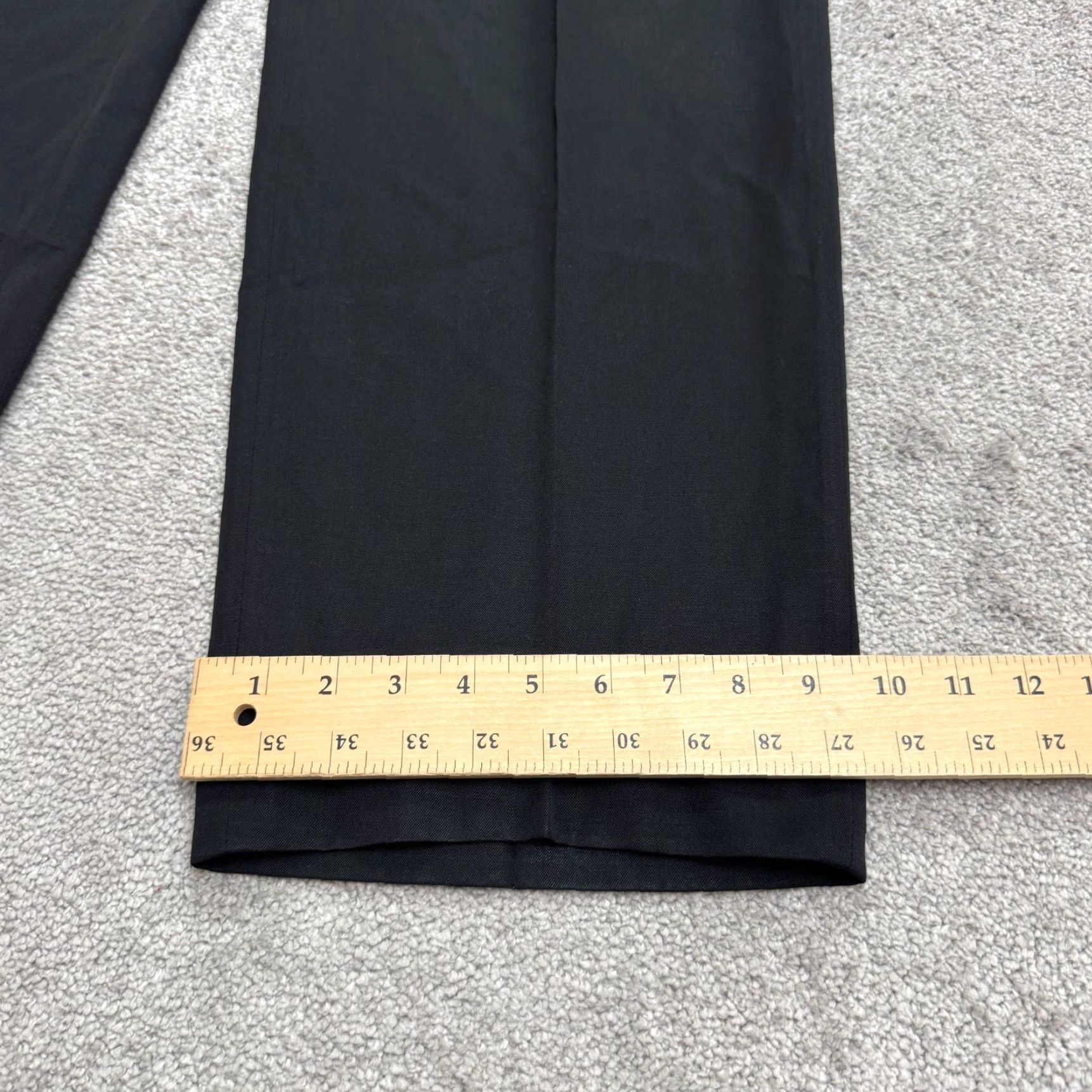 Zanella VINTAGE Zanella 90s Wool Dress Pants Mens 38x31 Black Straight Leg Classic Designer Size US 38 / EU 54 - 6 Thumbnail
