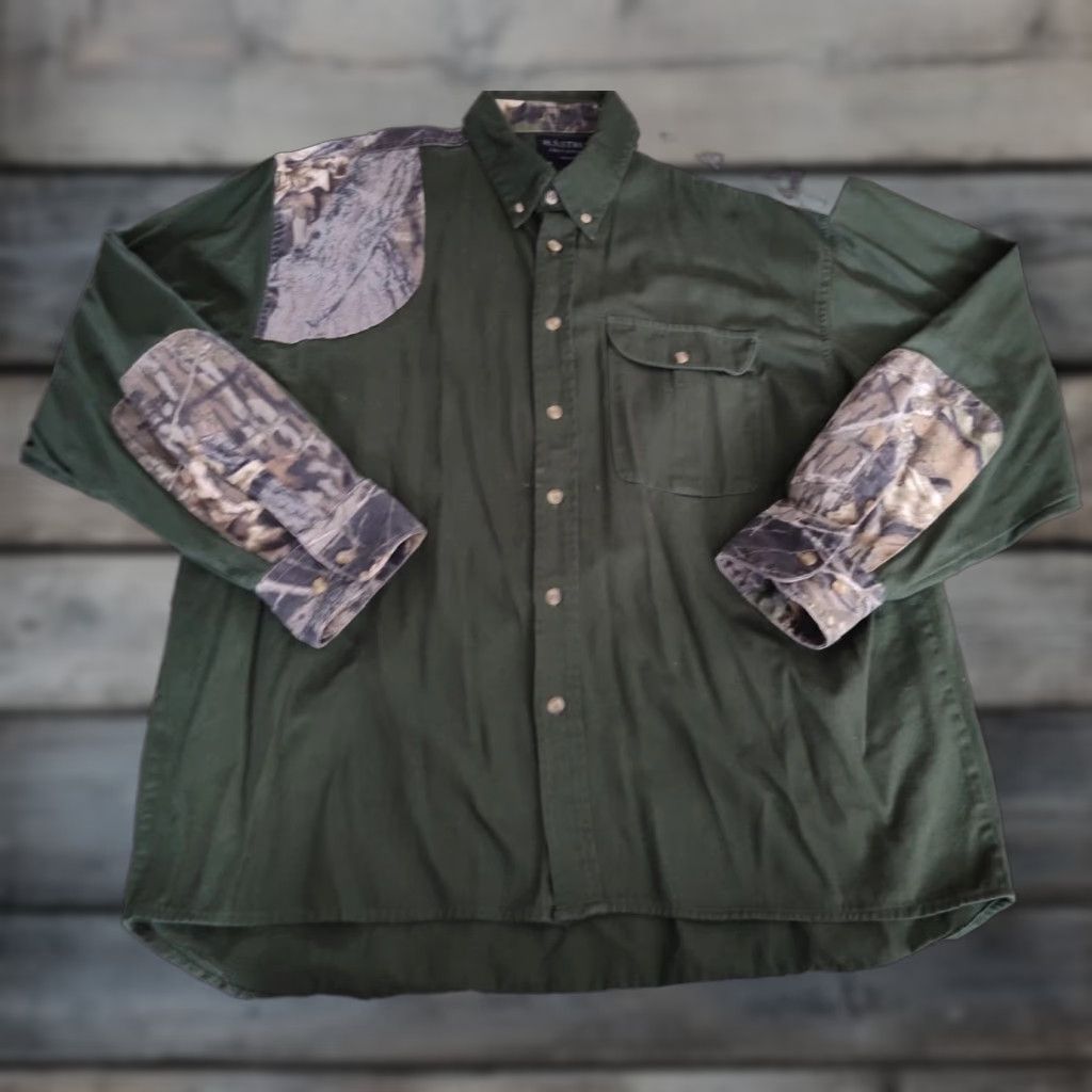 Vintage H.S. Strut Sportswear Hunting Shooting Button Down LS Shirt Camo Green XL Size US XL / EU 56 / 4 - 1 Thumbnail