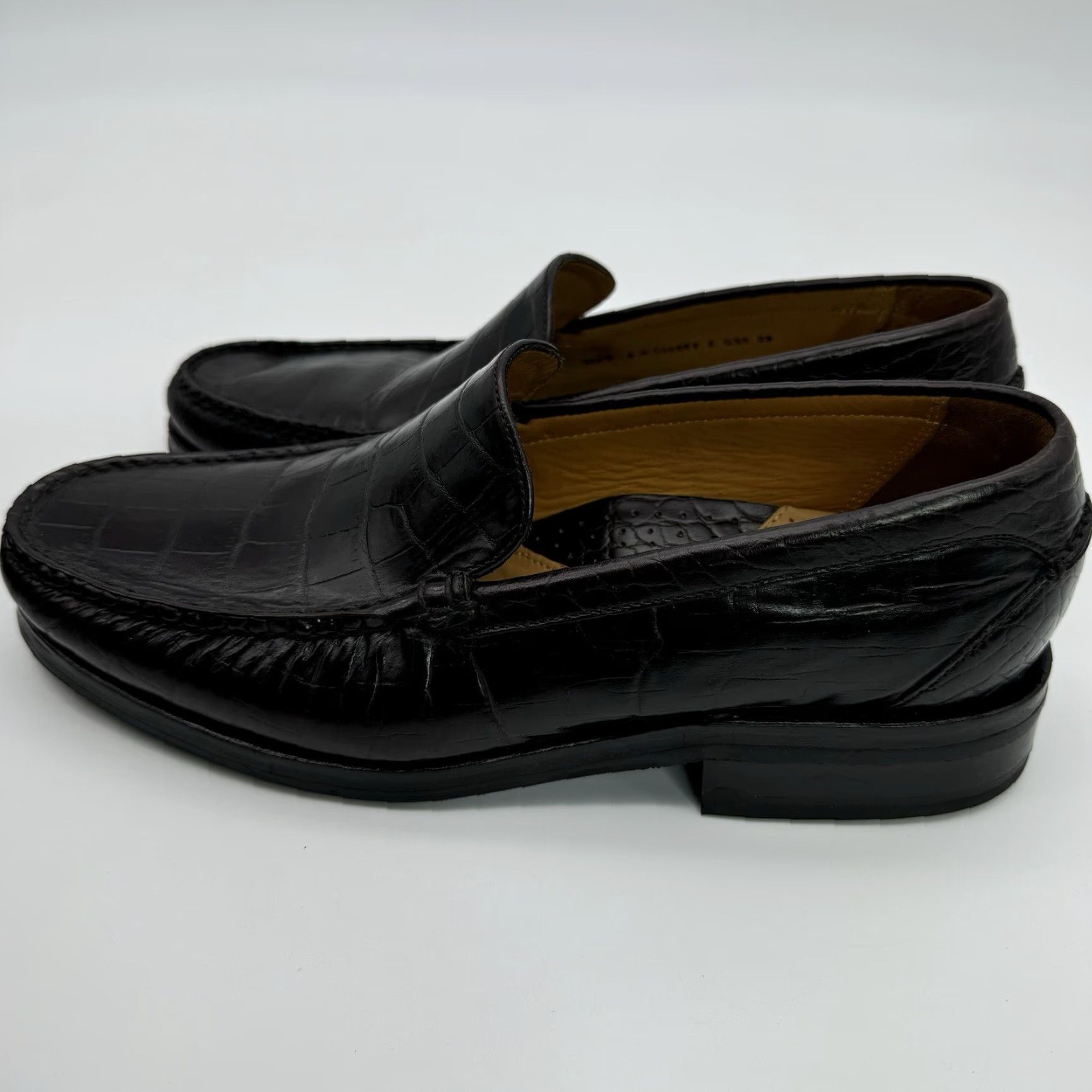 Cole Haan VINTAGE Cole Haan Adrien Men's Crocodile Leather Loafers Dark Brown Size 8 Slip-On Dress Shoes Size US 8 / EU 41 - 6 Thumbnail