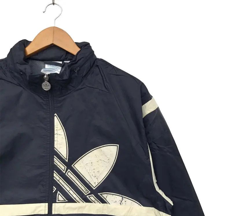 Adidas Vintage 90s Adidas Trefoil Big Logo Winbreaker | Swag Hype Size US M / EU 48-50 / 2 - 2 Thumbnail