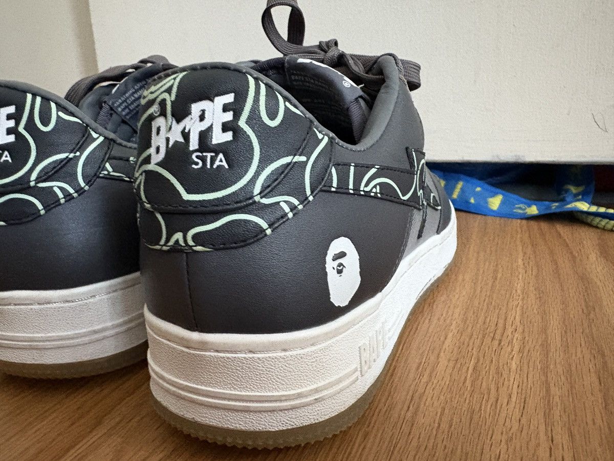 Bape Bapesta 'Text Code Camo - Charcoal' 2022 Size US 11 / EU 44 - 5 Thumbnail