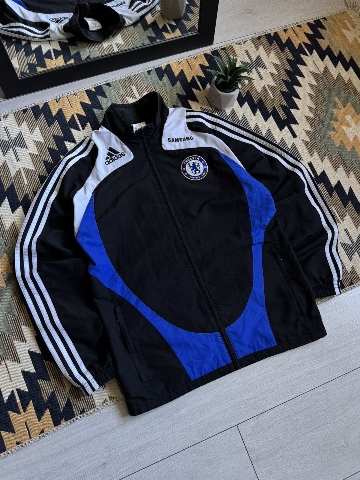 Adidas Vintage 2008/09 Adidas Chelsea Nylon Soccer Jacket Size US S / EU 44-46 / 1 - 2 Thumbnail