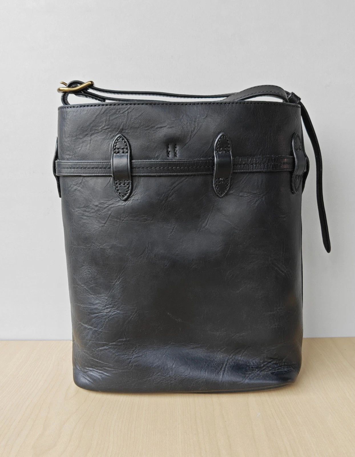 Polo Ralph Lauren Polo Ralph Lauren Bellport Leather Large Bucket Bag FTP 0006 Size ONE SIZE - 3 Thumbnail