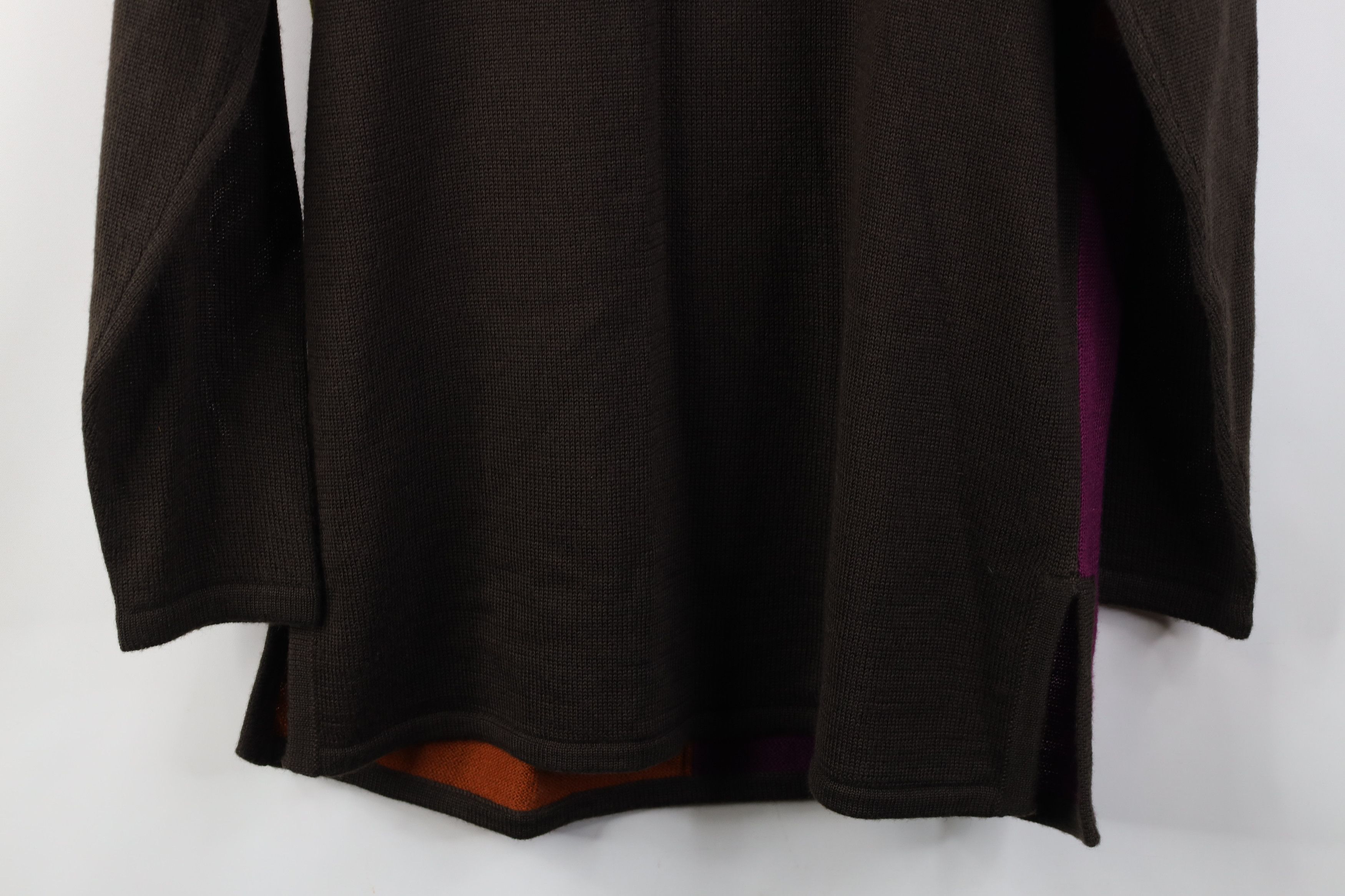 Vintage Vintage 90s Streetwear Knit Collar Block Tunic Sweater Size L / US 10 / IT 46 - 10 Thumbnail