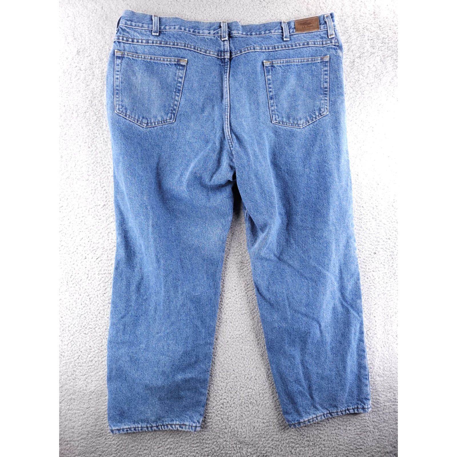 Vintage L.L. Bean Jeans Mens 41x31 Flannel Lined Relaxed Straight Blue 41 MS Medium Wash Size US 41 - 6 Thumbnail