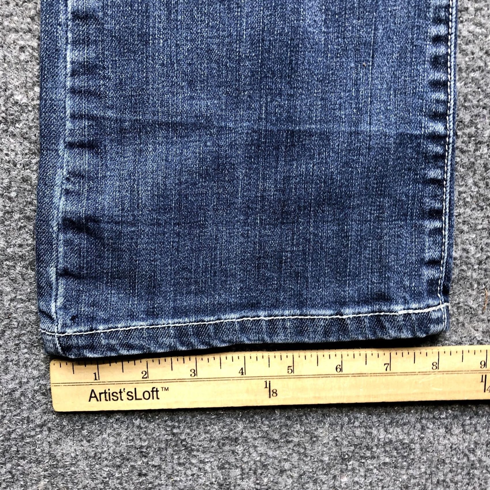 Grace in LA Grace In LA Y2K Jeans Juniors 7 Blue Bootcut Embroidered Rhinestone Distressed Denim Jeans Size 28" / US 6 / IT 42 - 4 Thumbnail