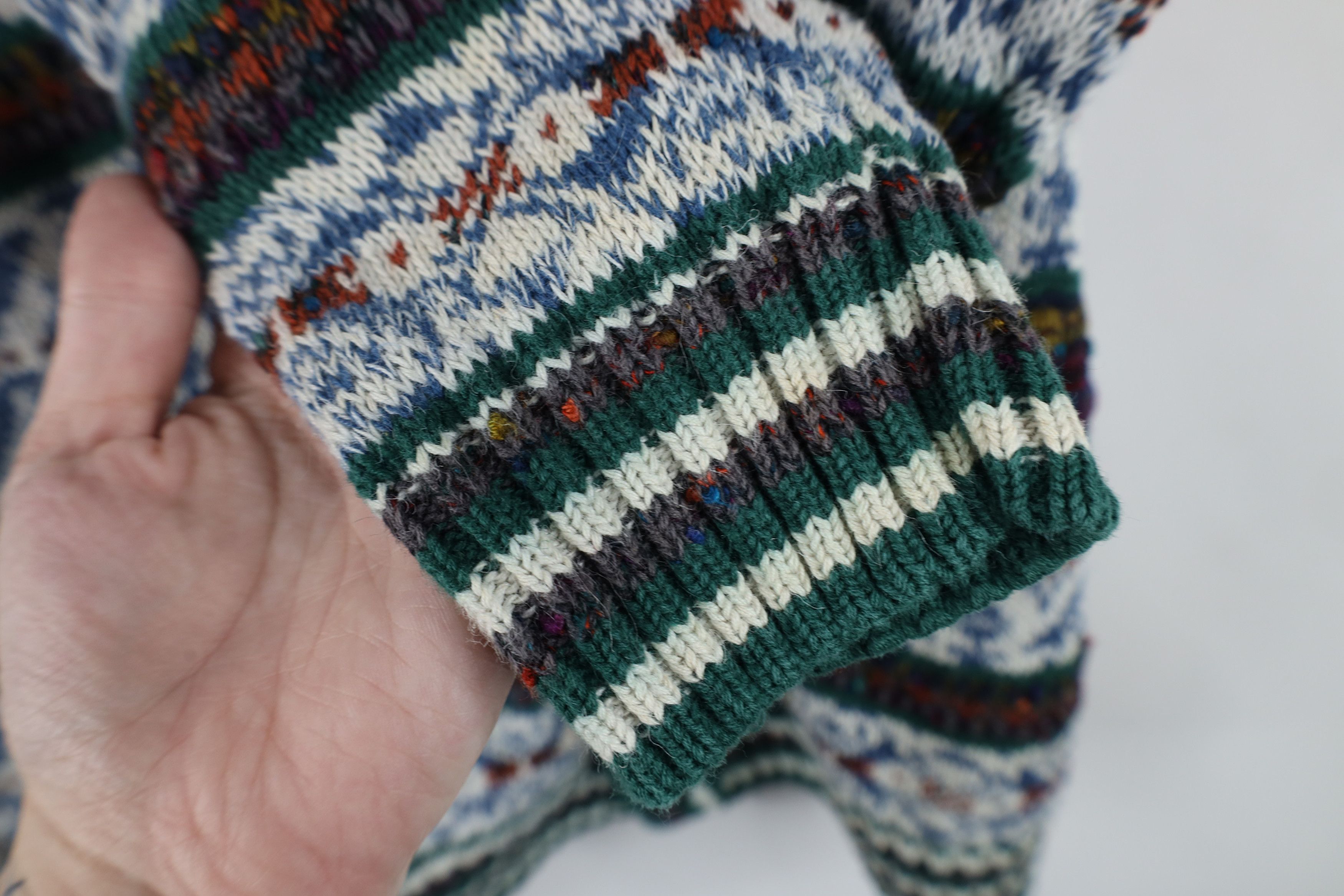 Vintage Vintage 90s Streetwear Fair Isle Knit Cardigan Sweater Size US M / EU 48-50 / 2 - 12 Thumbnail