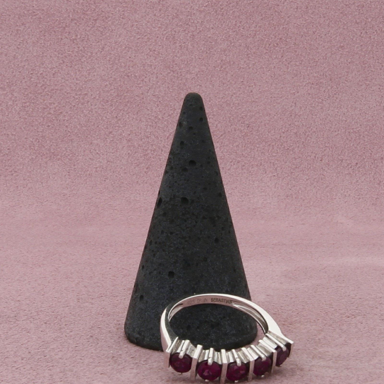 Sterling Silver sterling silver round-cut cz rhodolite ring size 7.75 Size ONE SIZE - 5 Thumbnail
