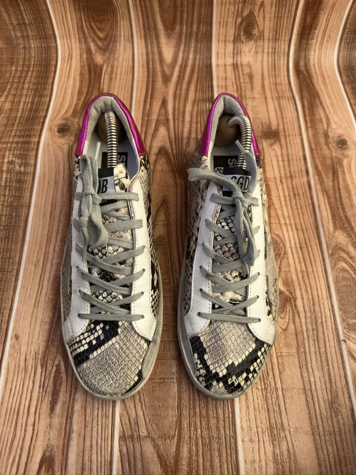Golden Goose Golden Goose Snake Print Leather Lowtop Sneaks. Size US 7 / EU 40 - 2 Thumbnail