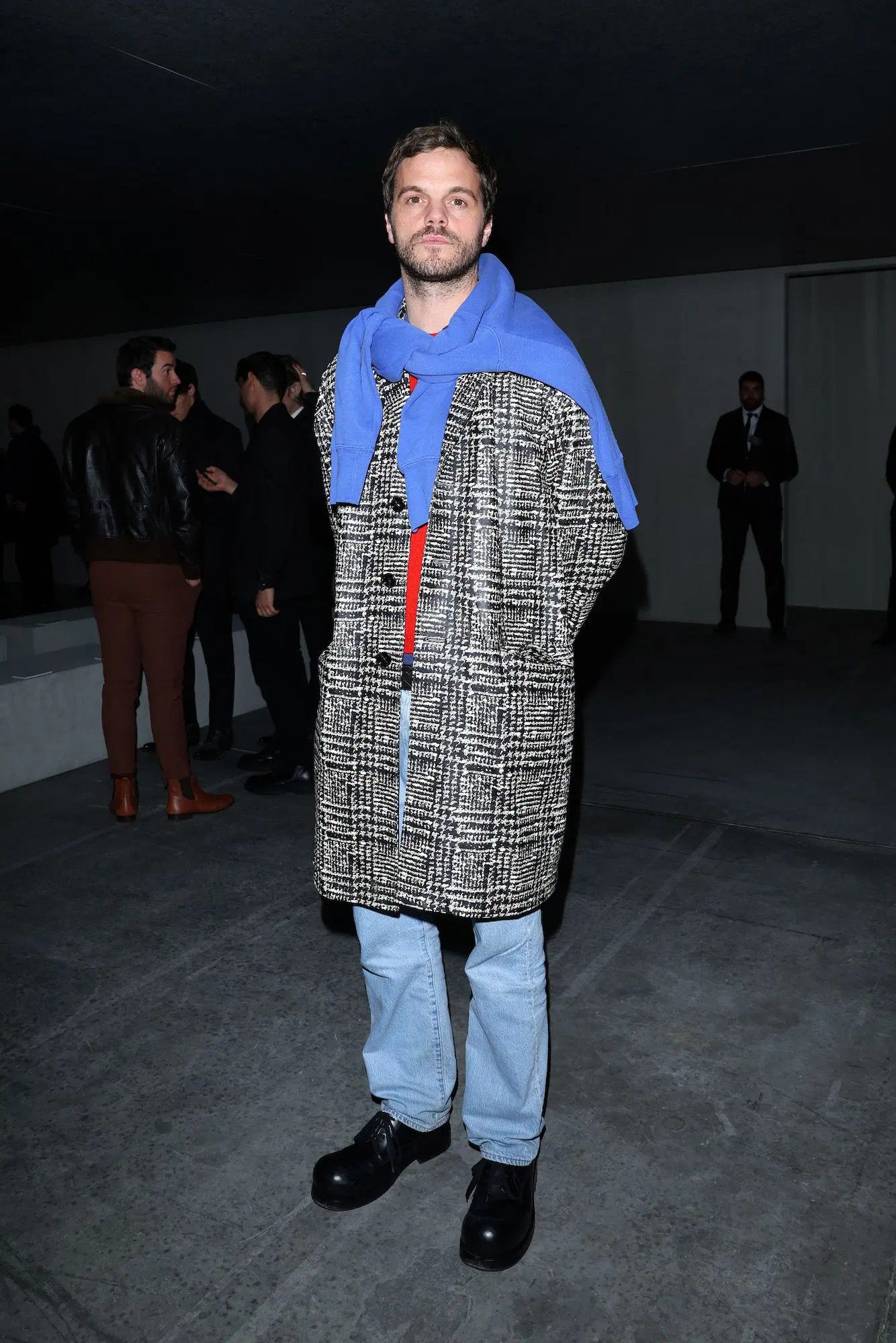 Bottega Veneta Printed Leather Prince of Wales Coat Size M / US 6-8 / IT 42-44 - 2 Thumbnail