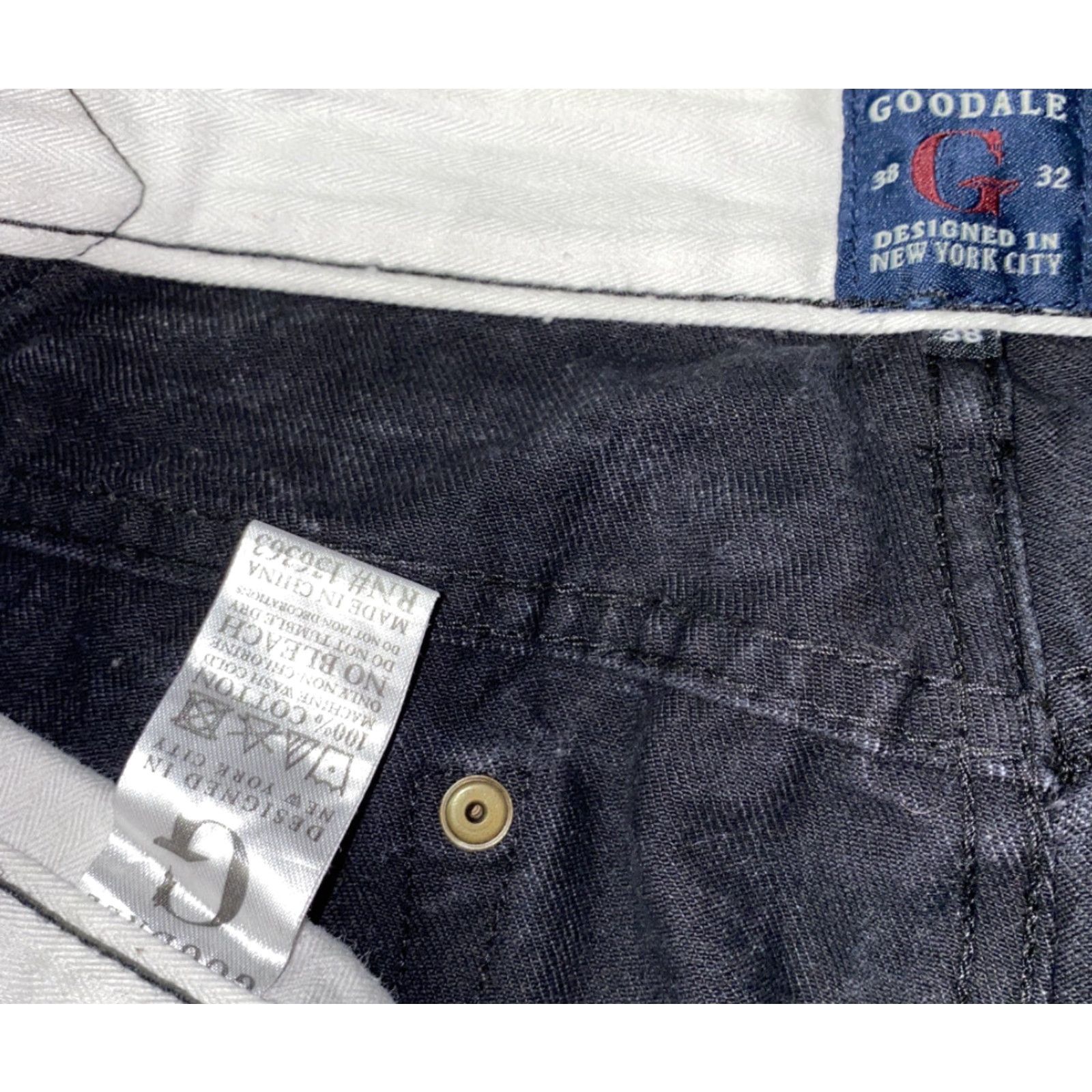 Denime Goodale Mens Black Denim Jeans Regular Fit Size 38x30 Zip Fly Size US 38 / EU 54 - 6 Thumbnail