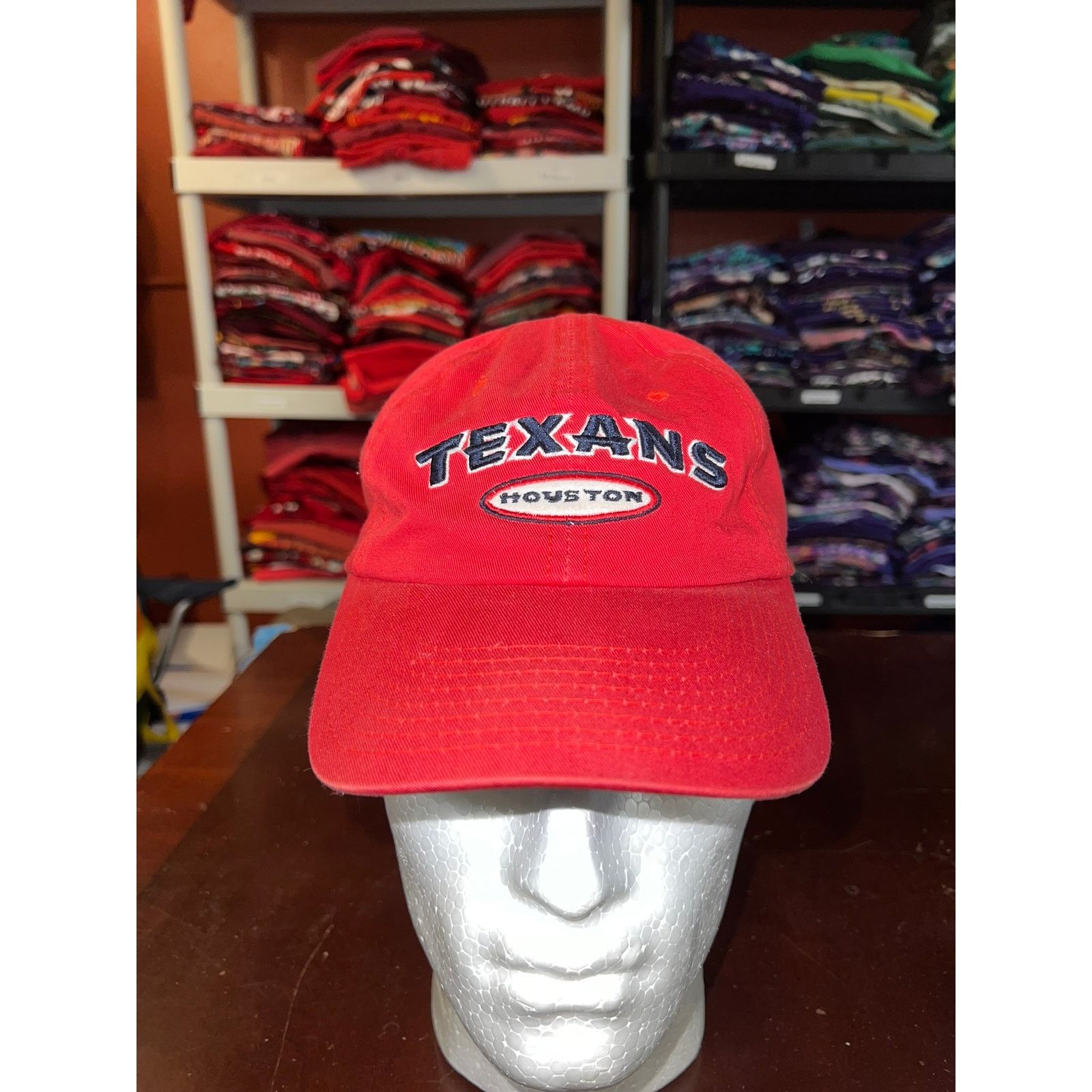Reebok Houston Texans Hat Reebok NFL Football Red Cap Headwear OS Size ONE SIZE - 2 Thumbnail