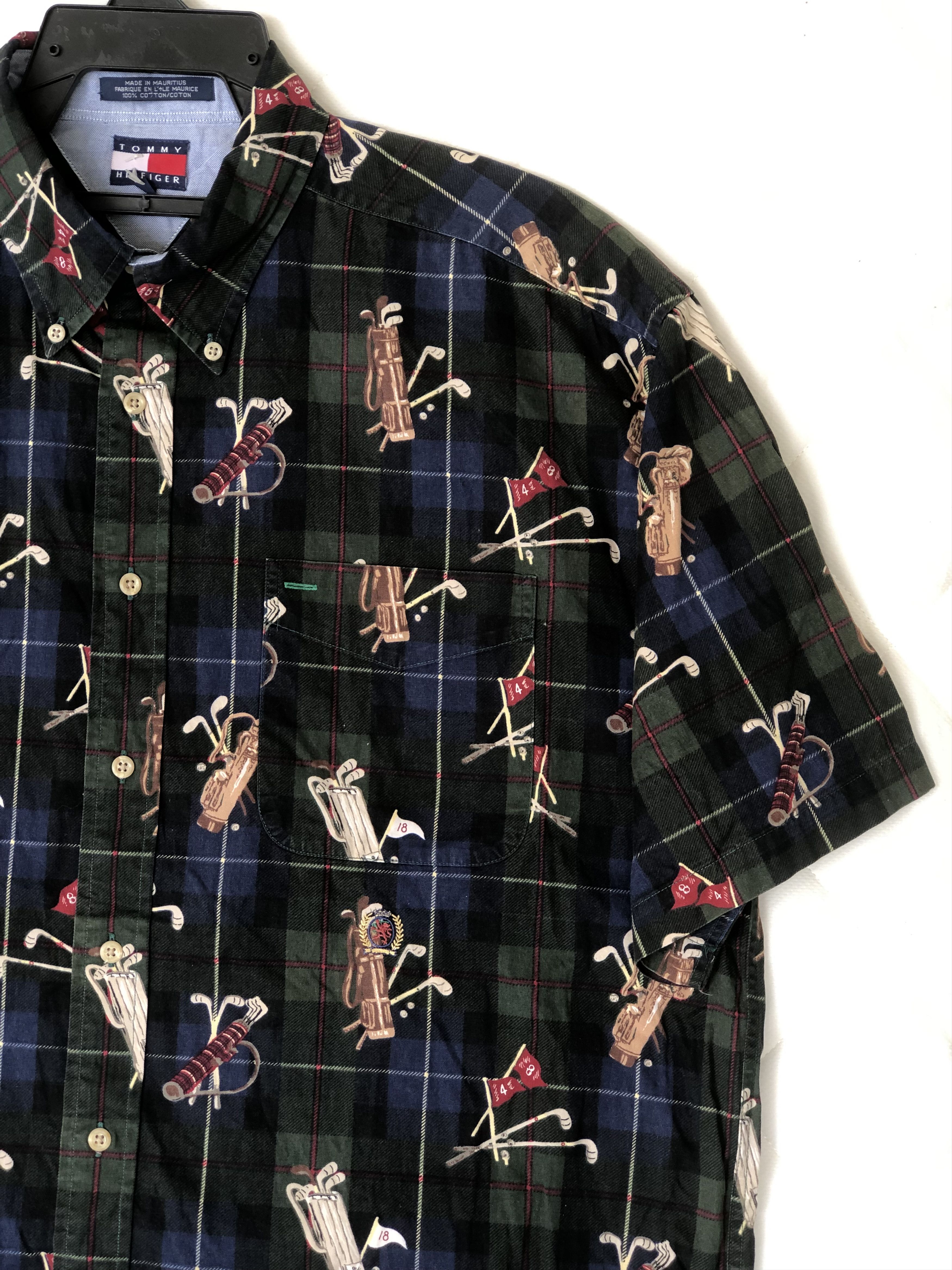 Tommy Hilfiger Vintage TOMMY HILFIGER Overprint Button Shirt Size US XL / EU 56 / 4 - 2 Thumbnail