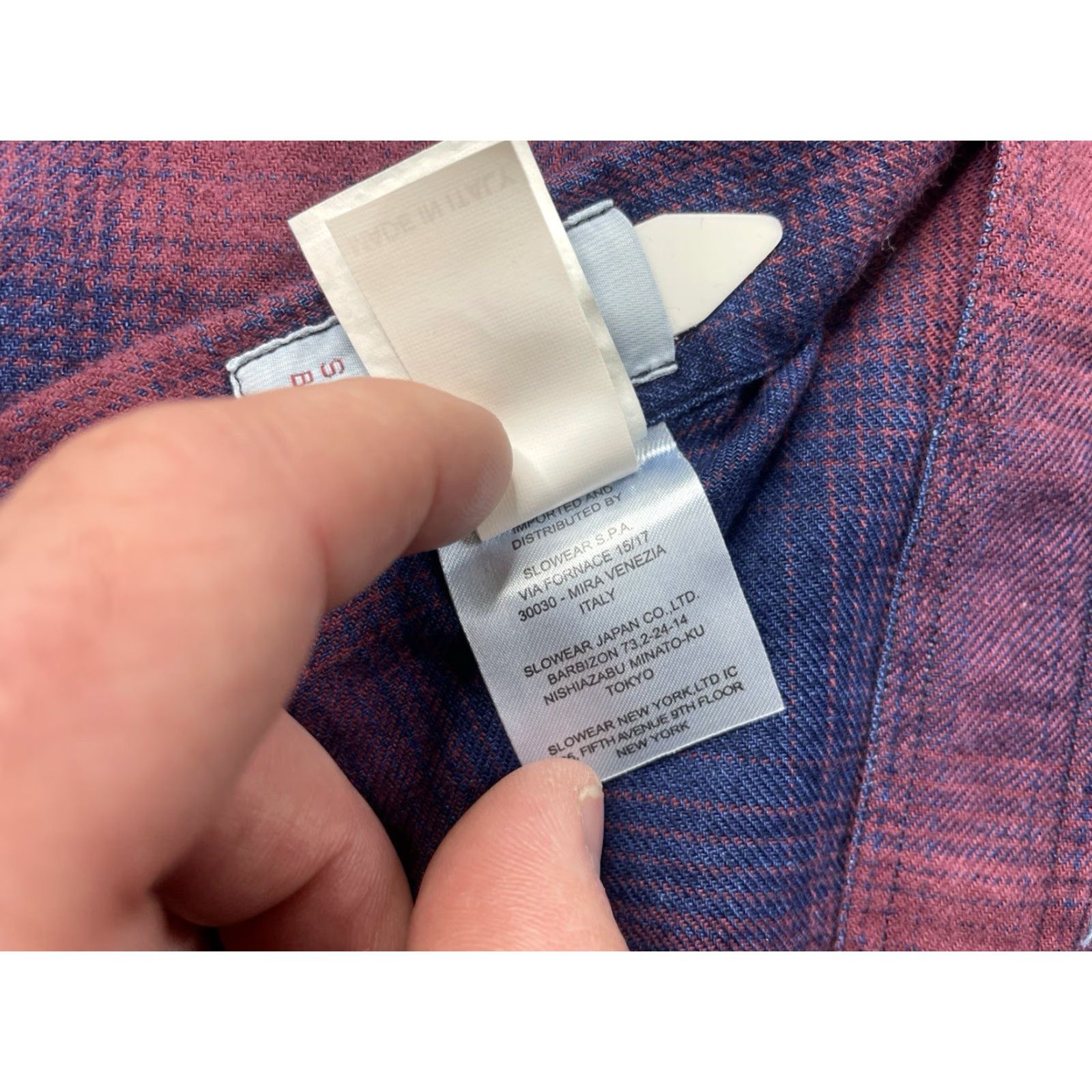 Glanshirt NWT Glanshirt Dress Shirt Men’s Size 42/16.5 Plaid Check 100% Cotton Multicolor Long Sleeve Button Collar Point Bre breathable Italy Size 46R - 5 Thumbnail