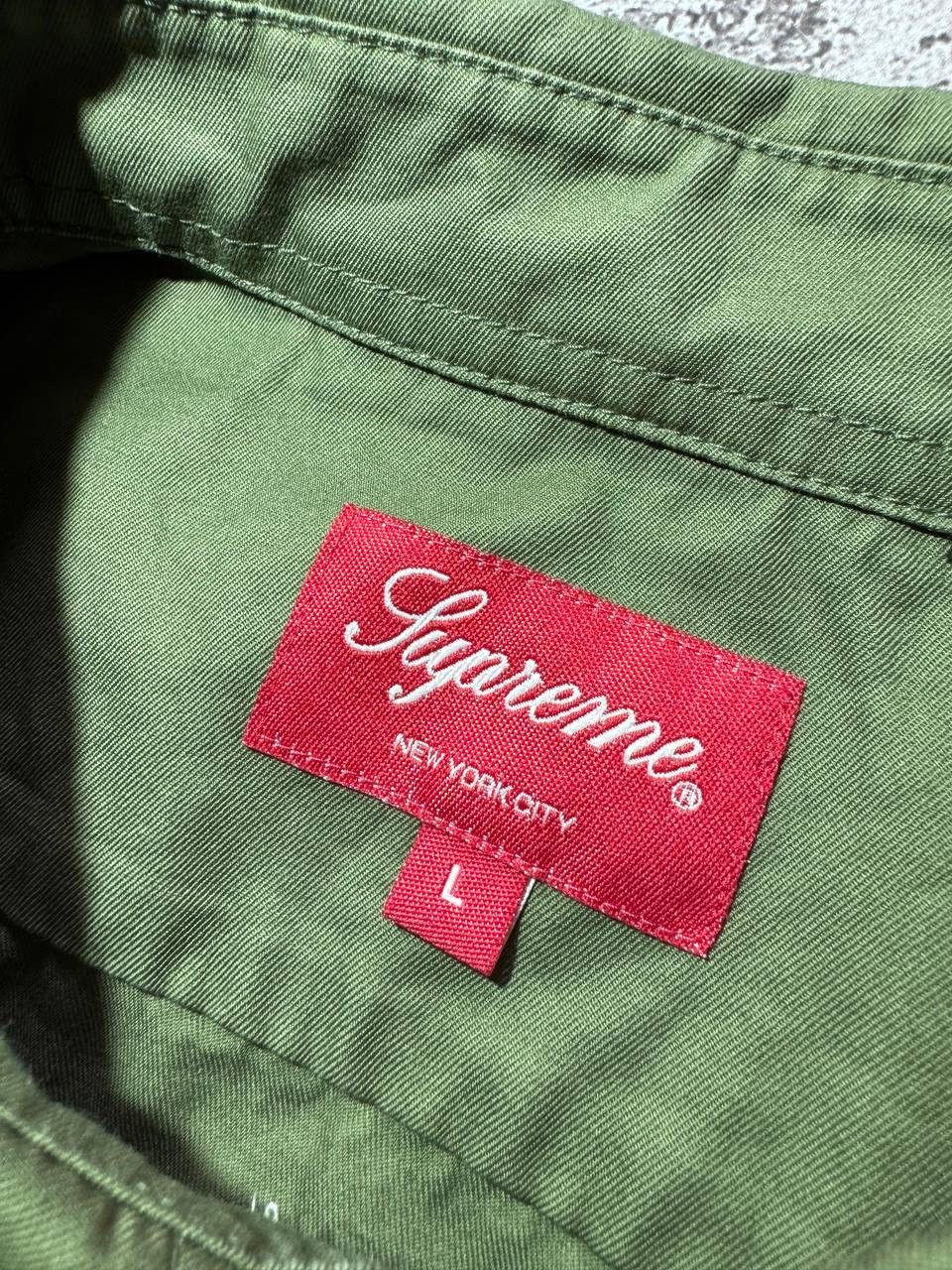 Supreme Supreme Rare Green 100% Cotton Shirt Button Up Long Sleeves Size US L / EU 52-54 / 3 - 7 Thumbnail
