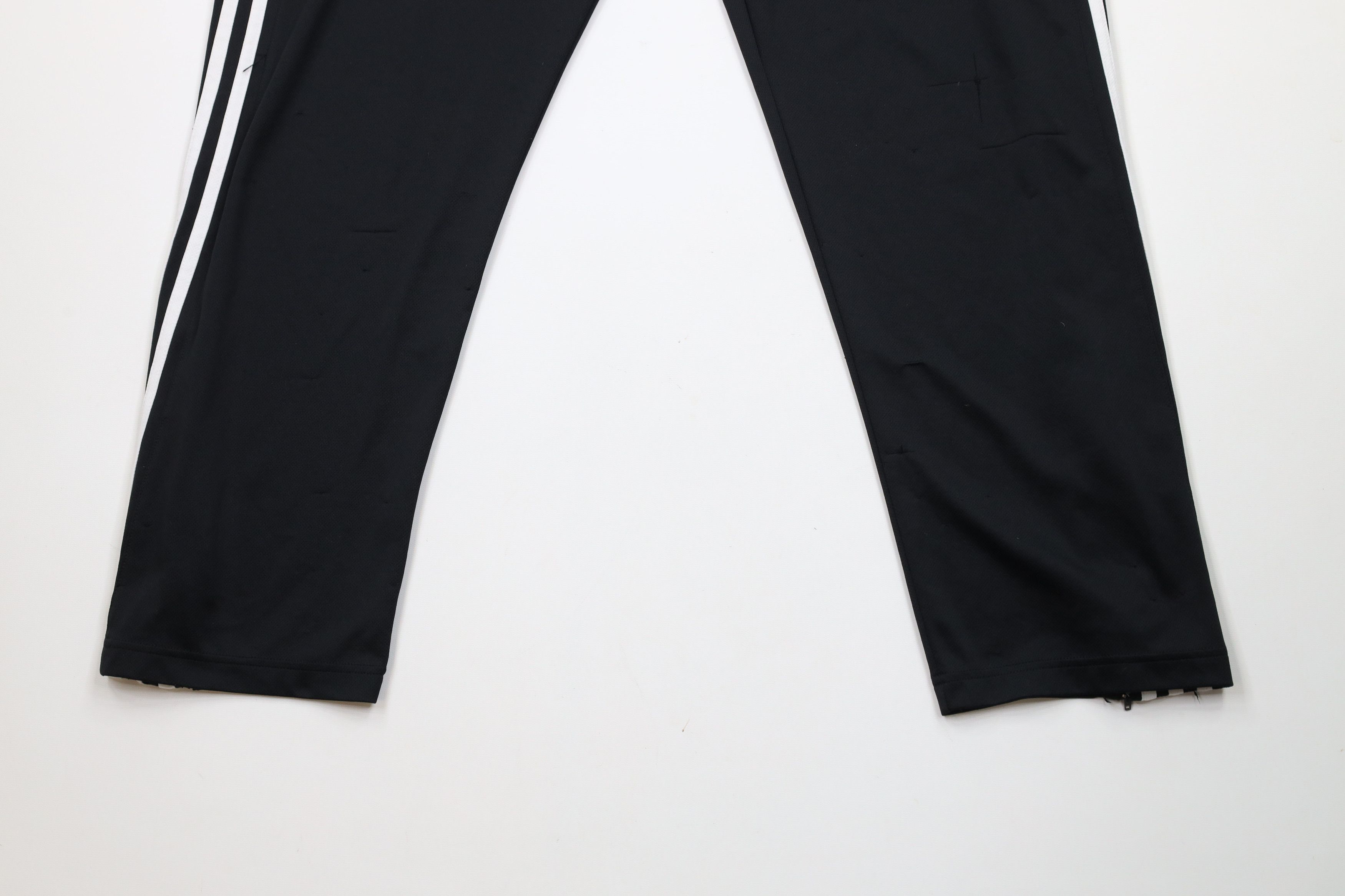 Adidas × Vintage Vintage Y2K Adidas Spell Out Striped Wide Leg Pants Black Size US 38 / EU 54 - 4 Thumbnail
