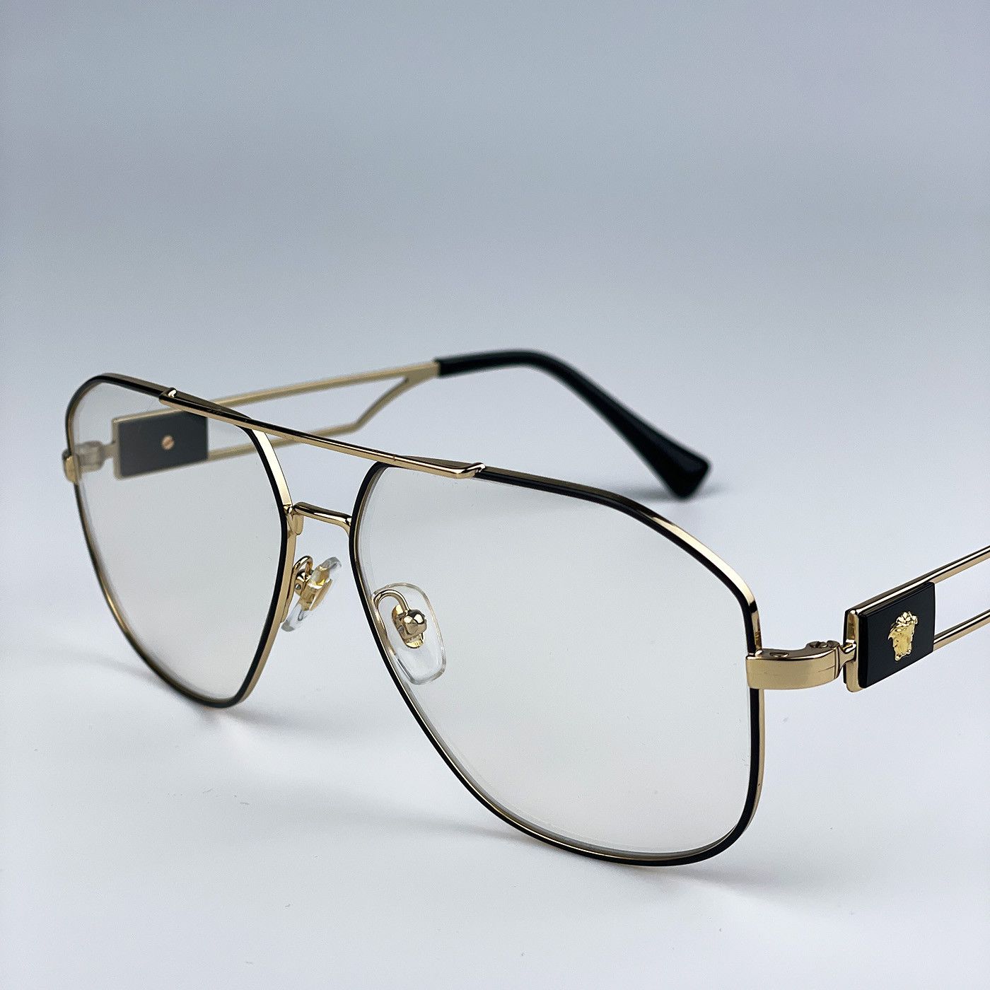 Versace NEW Versace VE1287 1443 Metal Pilot Men Unisex Eyeglasses Size ONE SIZE - 6 Thumbnail