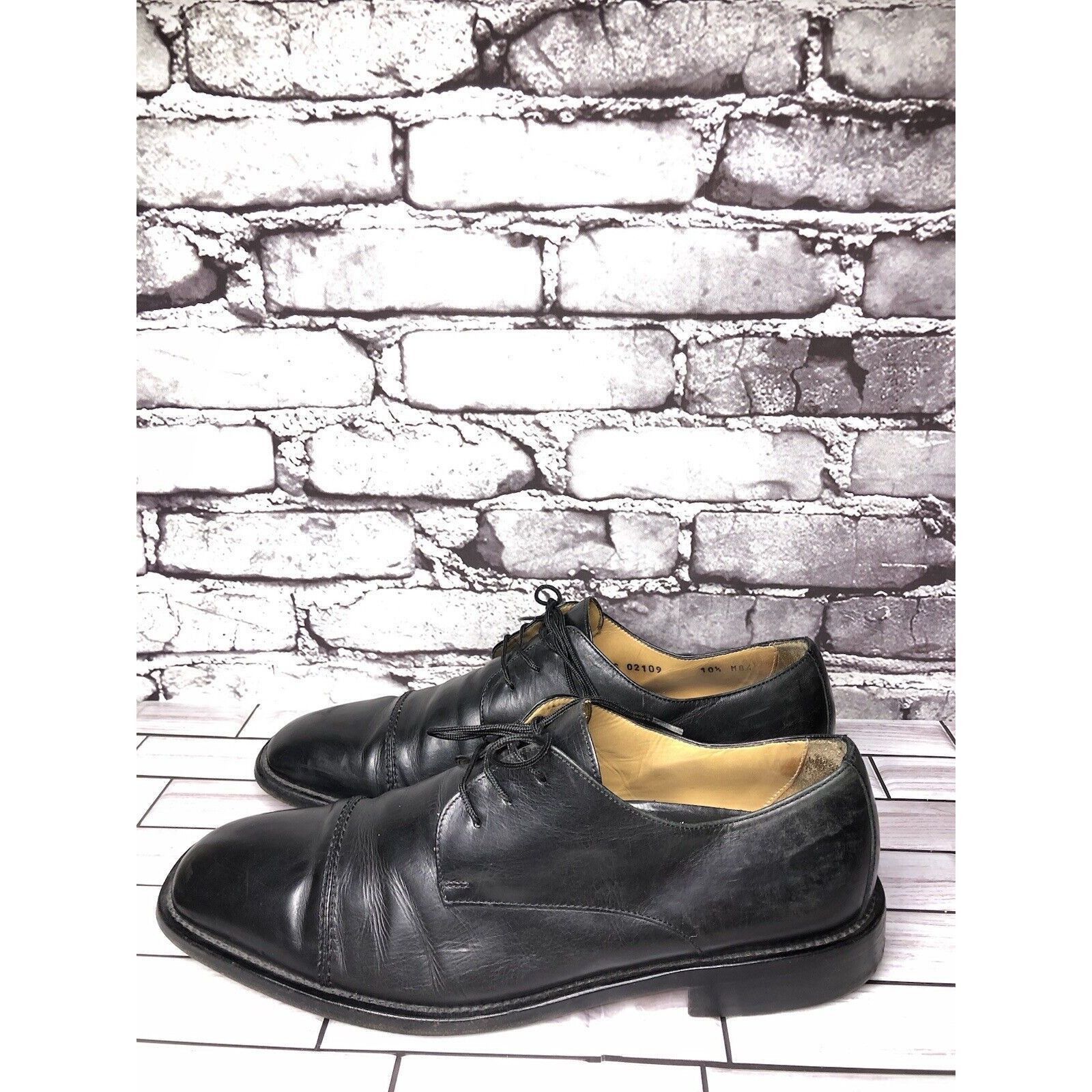 Cole Haan Cole Haan City Black Leather Cap Toe Oxfords Dress Shoes Men Size US 10.5 / EU 43-44 - 6 Thumbnail