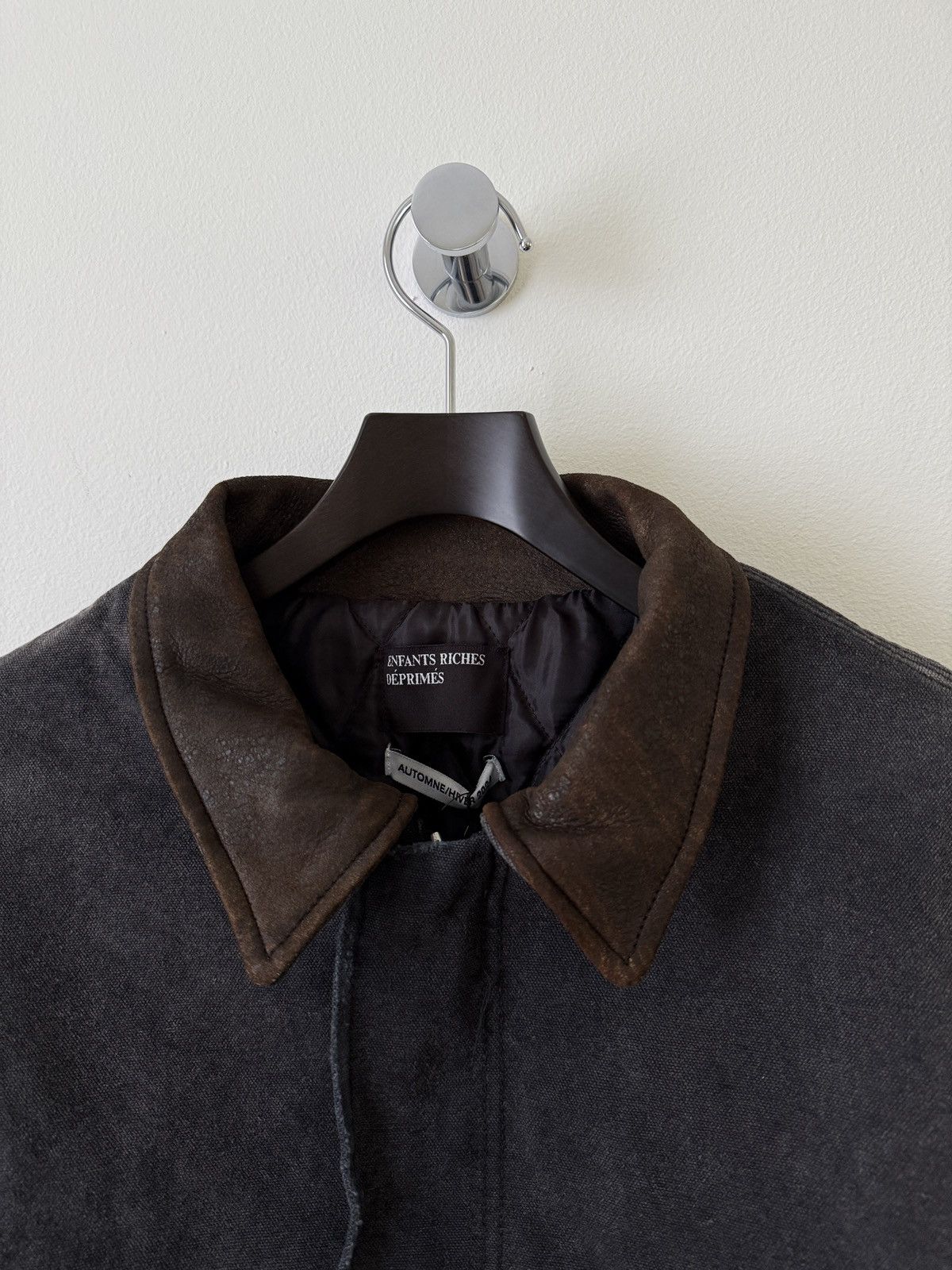 Enfants Riches Deprimes Distressed Leather Collar Graphic Work Jacket Size US M / EU 48-50 / 2 - 10 Thumbnail
