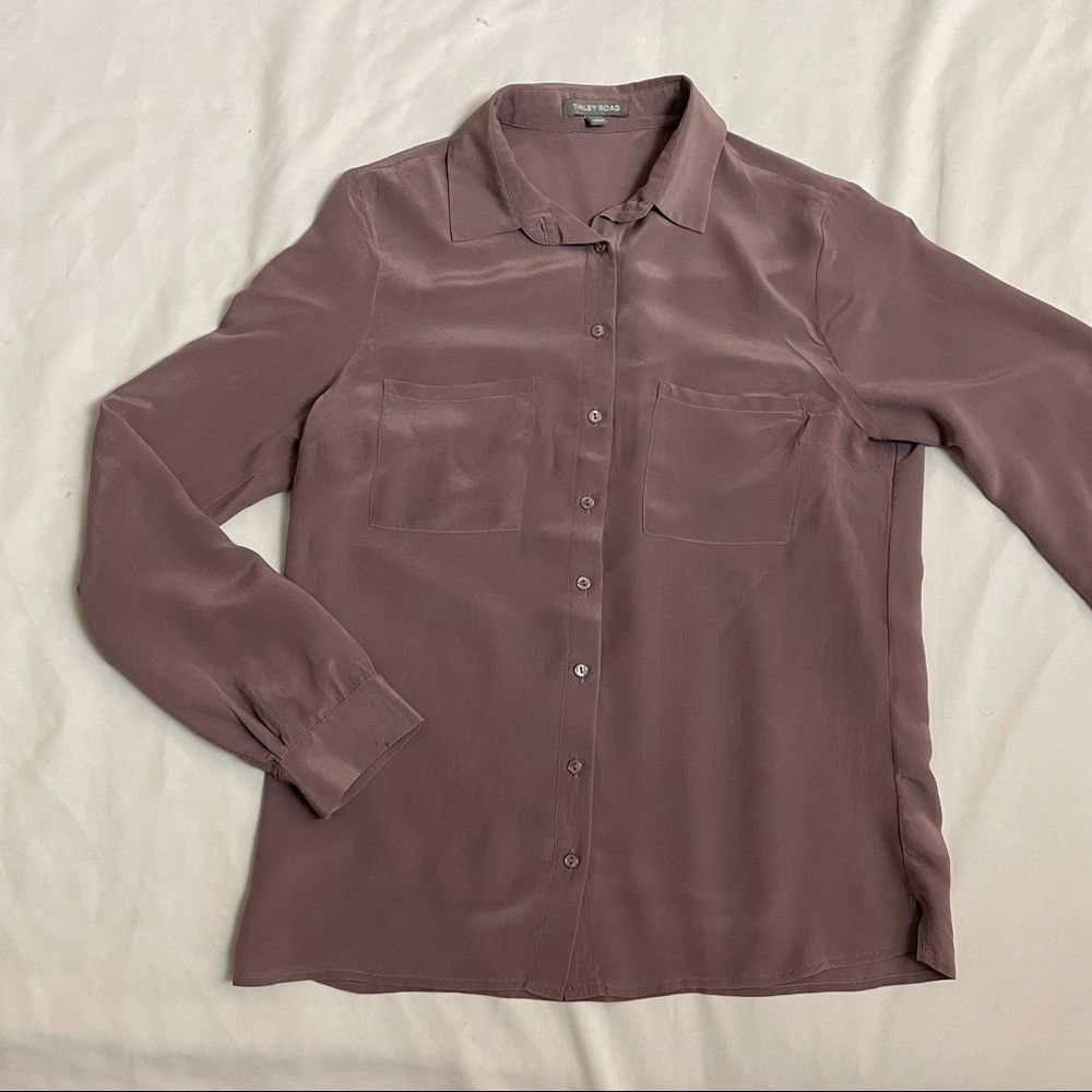 Tilley Juicy Couture Tinley Road Silk Olivia Dusty Rose Blouse Siz Size S / US 4 / IT 40 - 6 Thumbnail