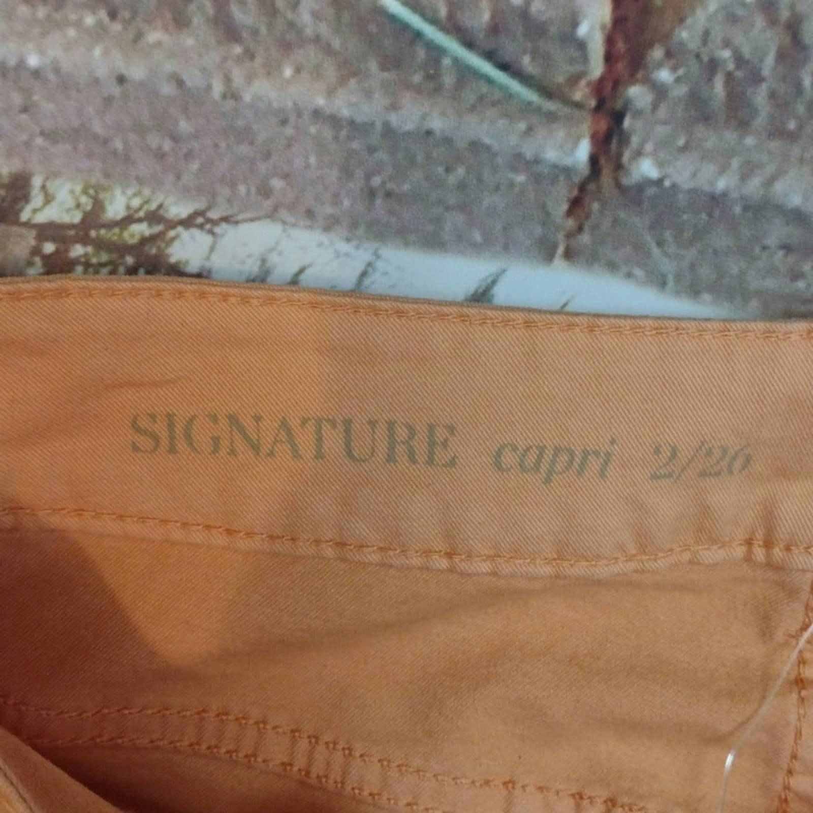The Unbranded Brand Talbot's cargo signature Capri orange pants size 2/26 Size 26" / US 2 / IT 38 - 2 Thumbnail