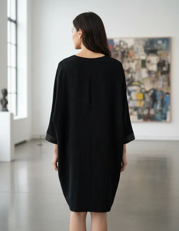 DKNY DKNY Minimalist leather-Cuff Dress –FASHIONELLA Size S / US 4 / IT 40 - 6 Thumbnail