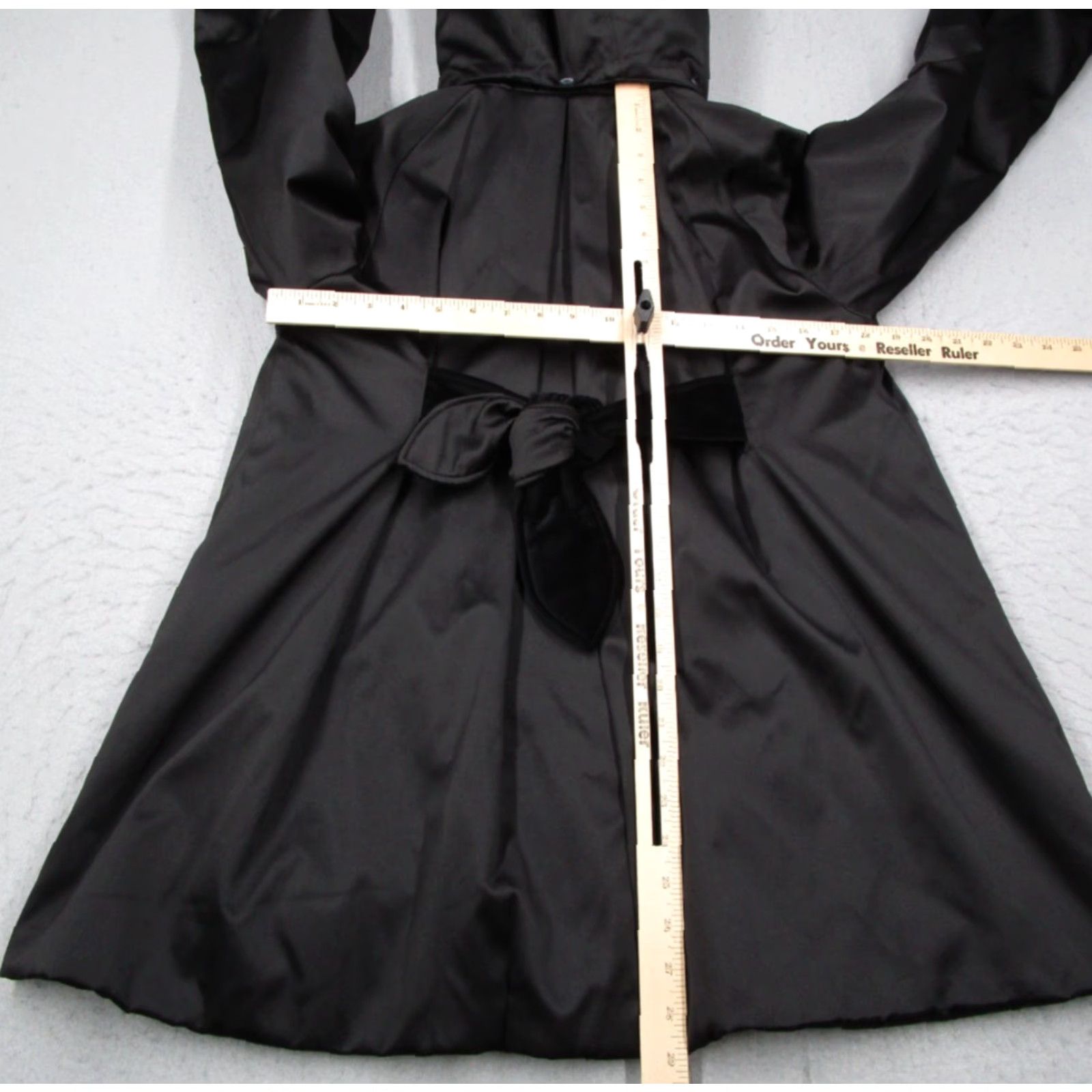 Betsey Johnson Betsey Johnson Jacket Women L Black Removable Hood Snap Front Rear Tie Hooded Pockets All Seasons Belted Long Sleeve Polyester Size L / US 10 / IT 46 - 7 Thumbnail