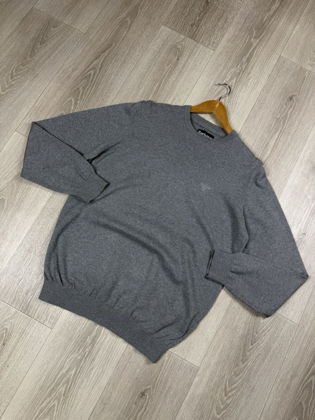 Barbour Barbour Gray Crewneck Sweater Size M Size US M / EU 48-50 / 2 - 3 Thumbnail