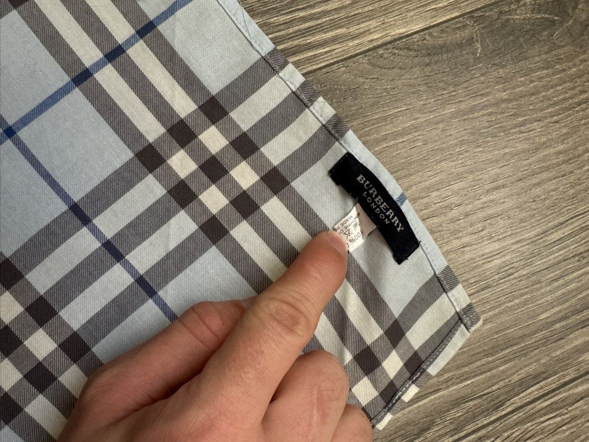 Burberry Burberry Blue Nova Check Vintage Handkerchief - Pocket Size ONE SIZE - 4 Thumbnail