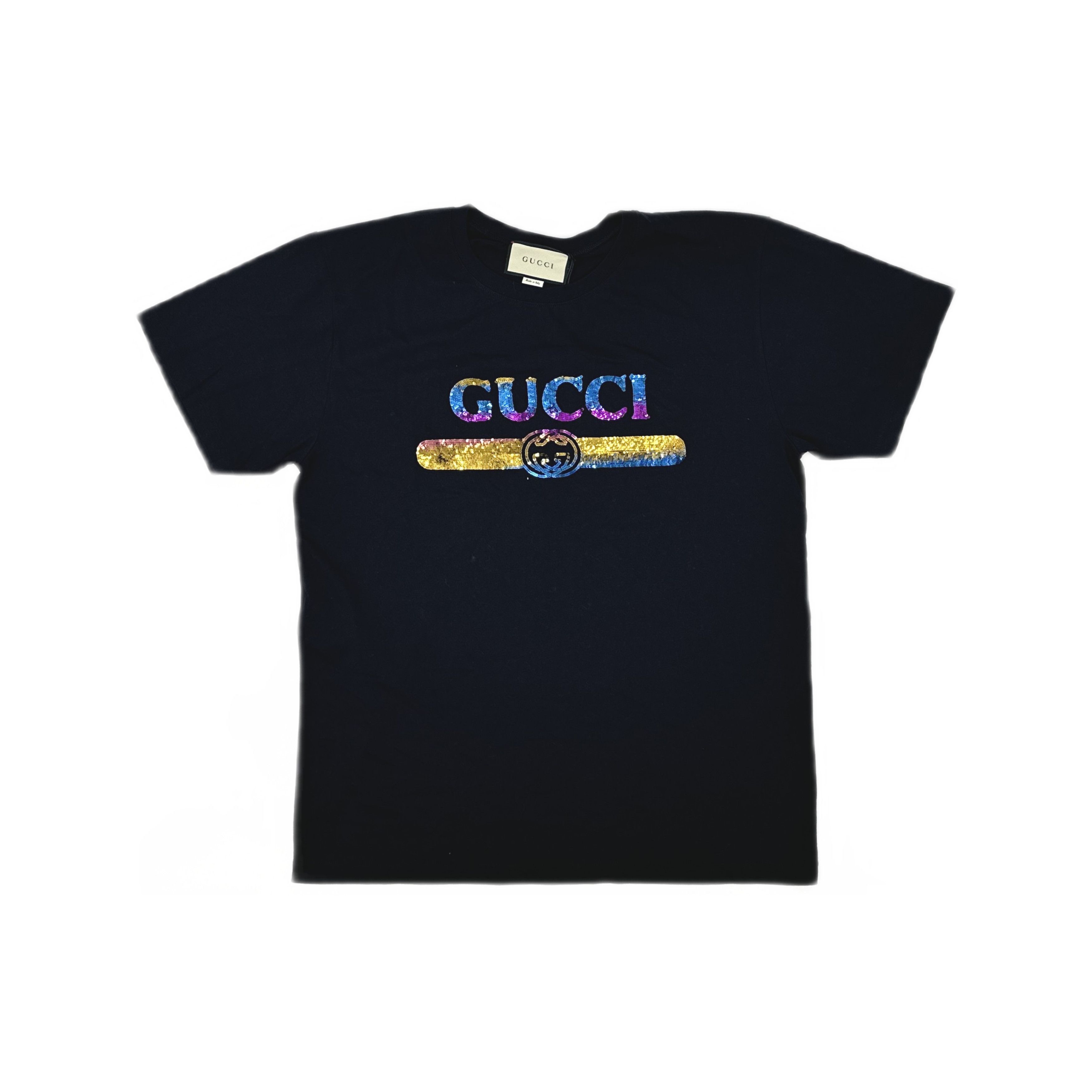 Gucci Gucci Logo Sequin T-Shirt Size L Size L / US 10 / IT 46 - 1 Thumbnail
