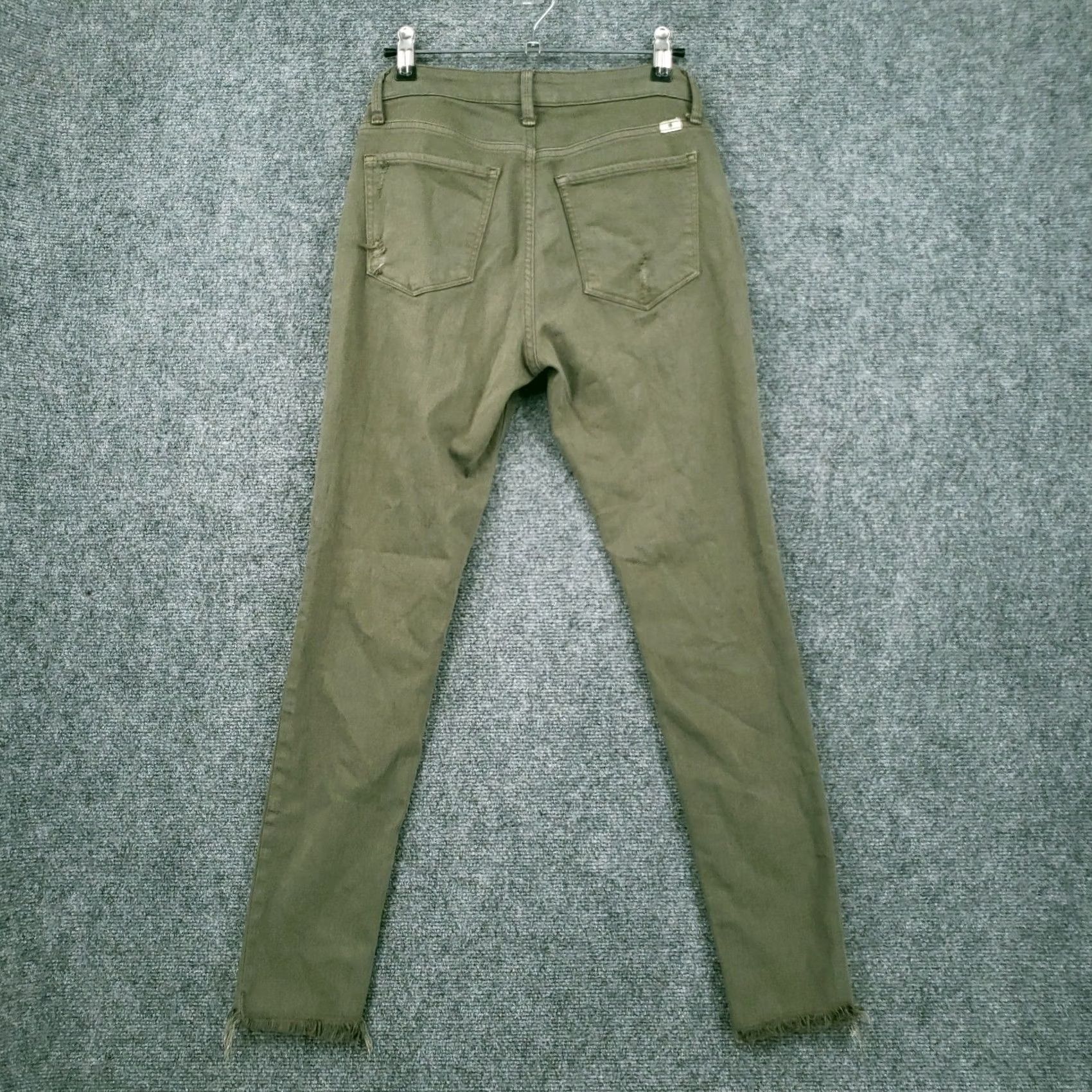 Lucky Brand Lucky Brand Womens Jeans Green Sasha Super Skinny Fit Distressed Raw Hem Size 6 27 Size 28" / US 6 / IT 42 - 2 Thumbnail